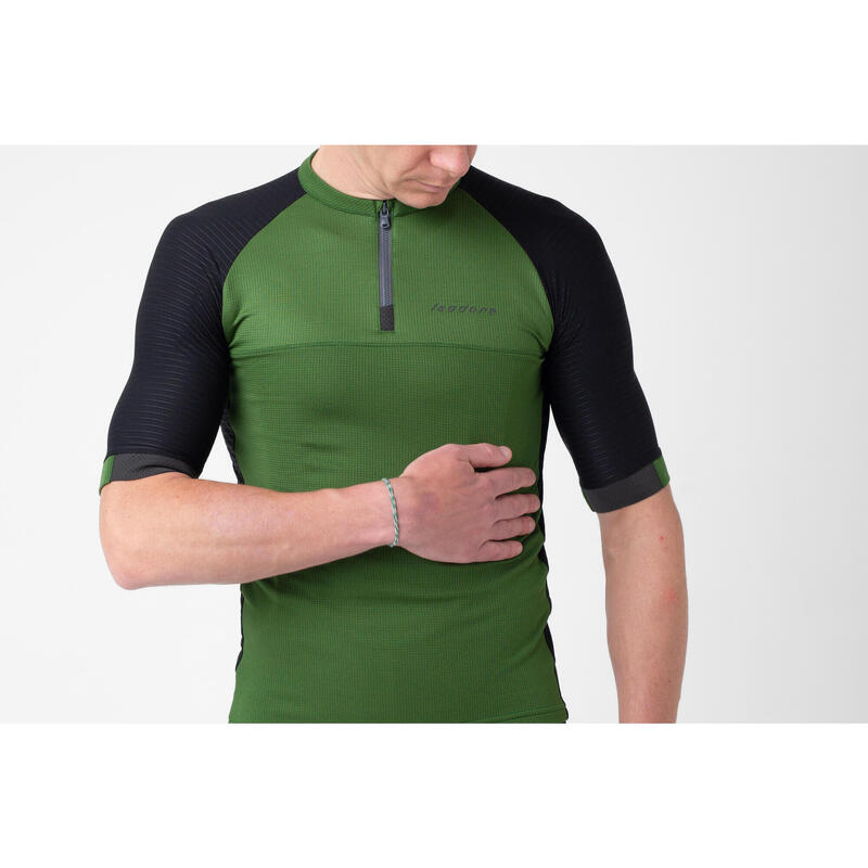 Maglia a manica lunga da ciclismo da uomo Leggero Gravel Verde Giardino