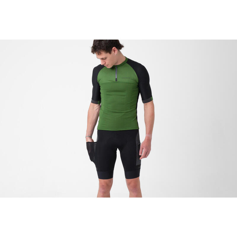 Maglia a manica lunga da ciclismo da uomo Leggero Gravel Verde Giardino