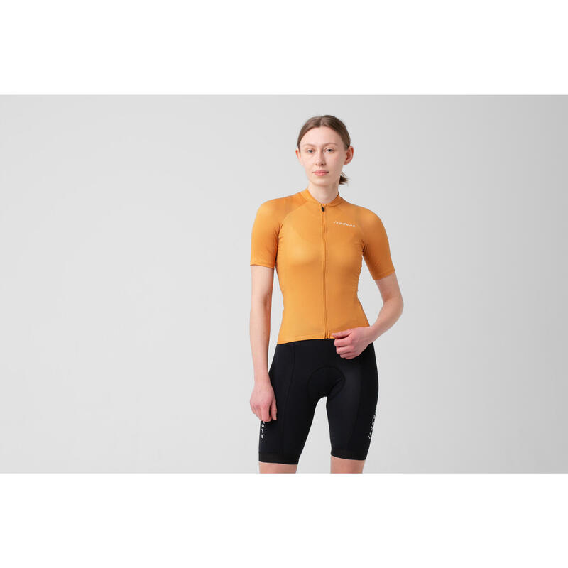 Maillot à manches courtes de cyclisme pour femmes Debut Tournesol