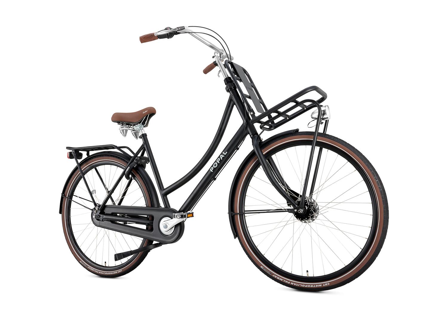 Popal Daily Dutch Prestige N7 - Transportfiets - Stadsfiets - Dames - Mat Zwart 2/5