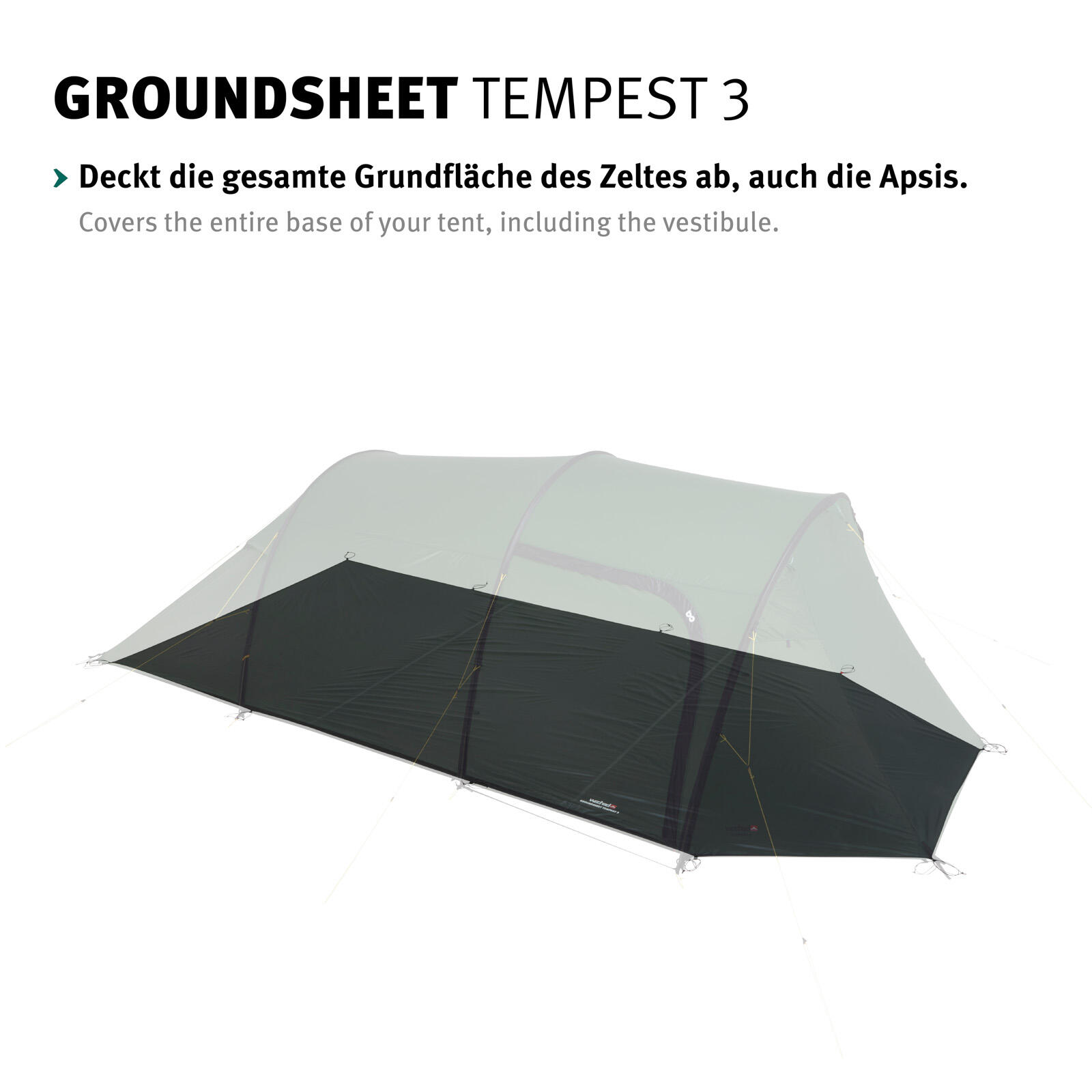Groundsheet Für Tempest 3 Zusätzlicher Zeltboden Camping Plane Passgenau 3/5