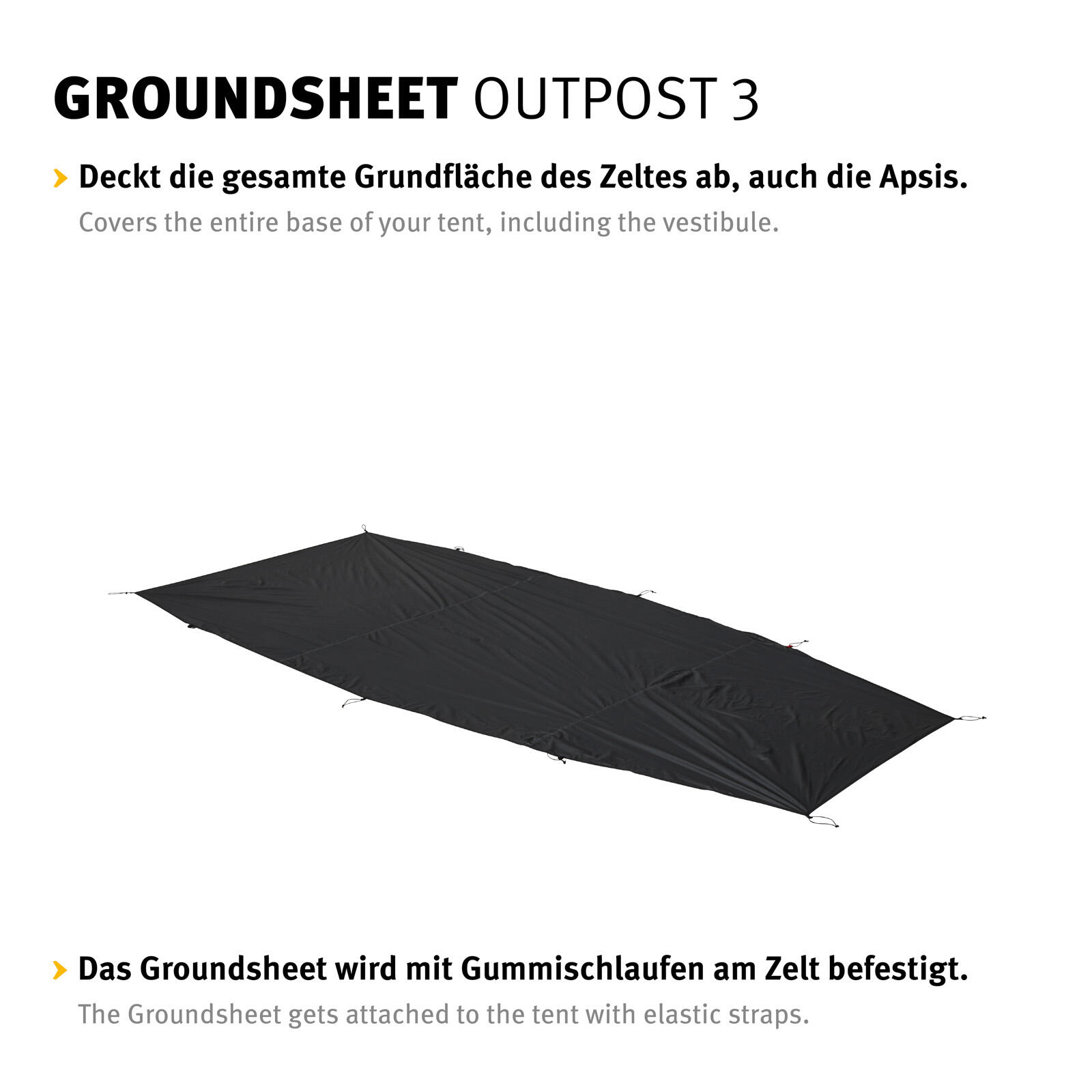 Groundsheet Für Outpost 3 Zusätzlicher Zeltboden Camping Plane Passgenau 3/4