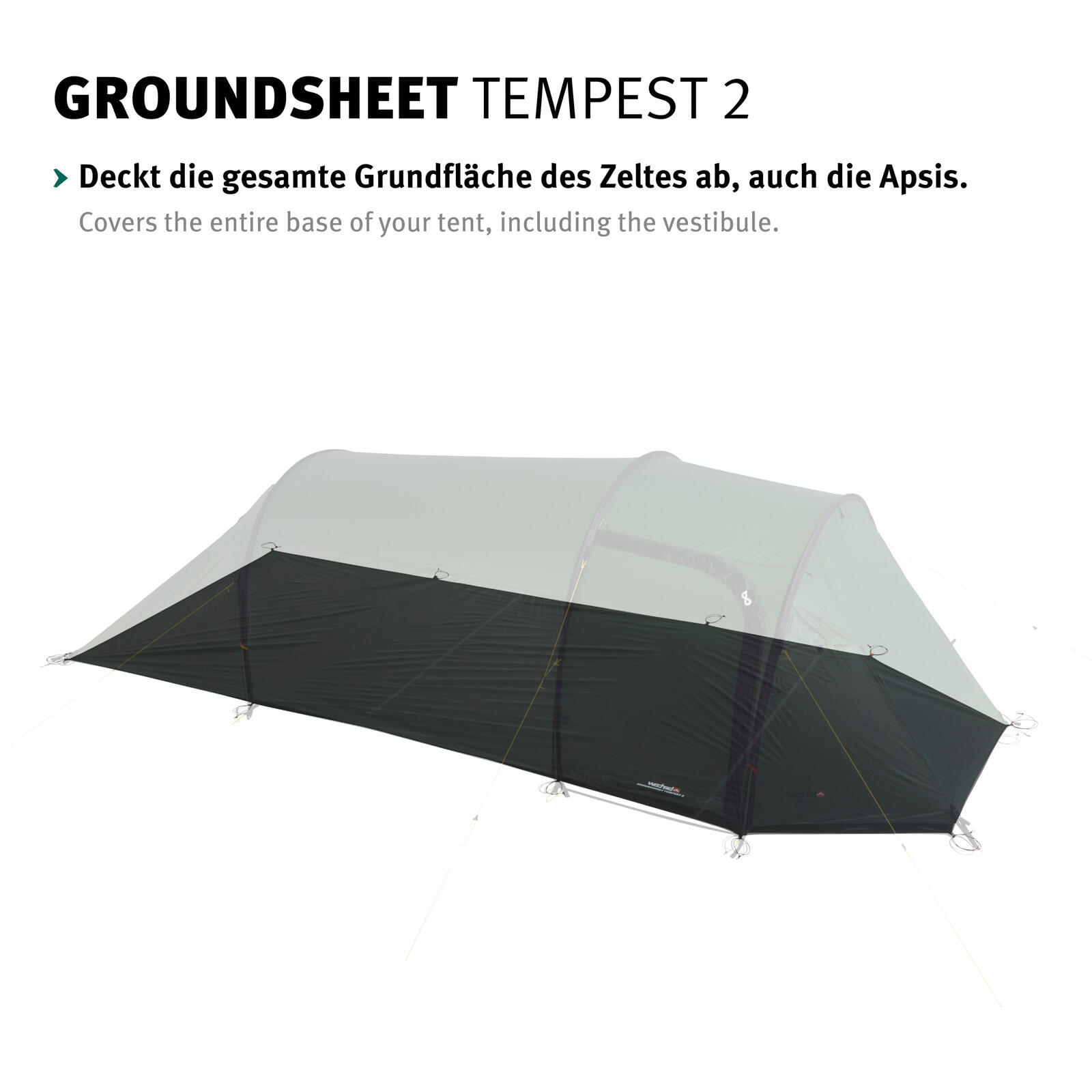 Groundsheet Für Tempest 2 Zusätzlicher Zeltboden Camping Plane Passgenau 3/4