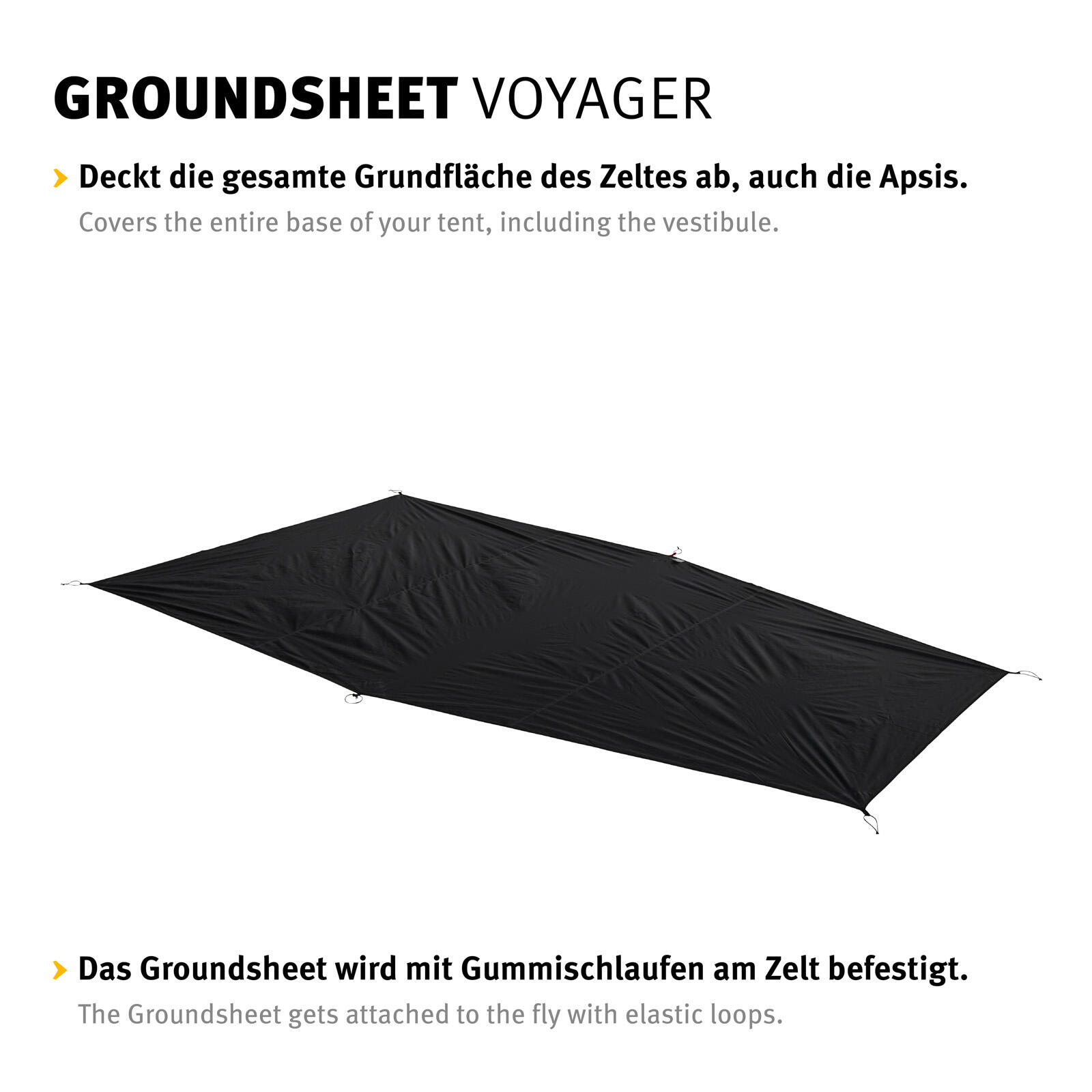 Groundsheet Für Voyager Zusätzlicher Zeltboden Camping Plane Passgenau 3/4