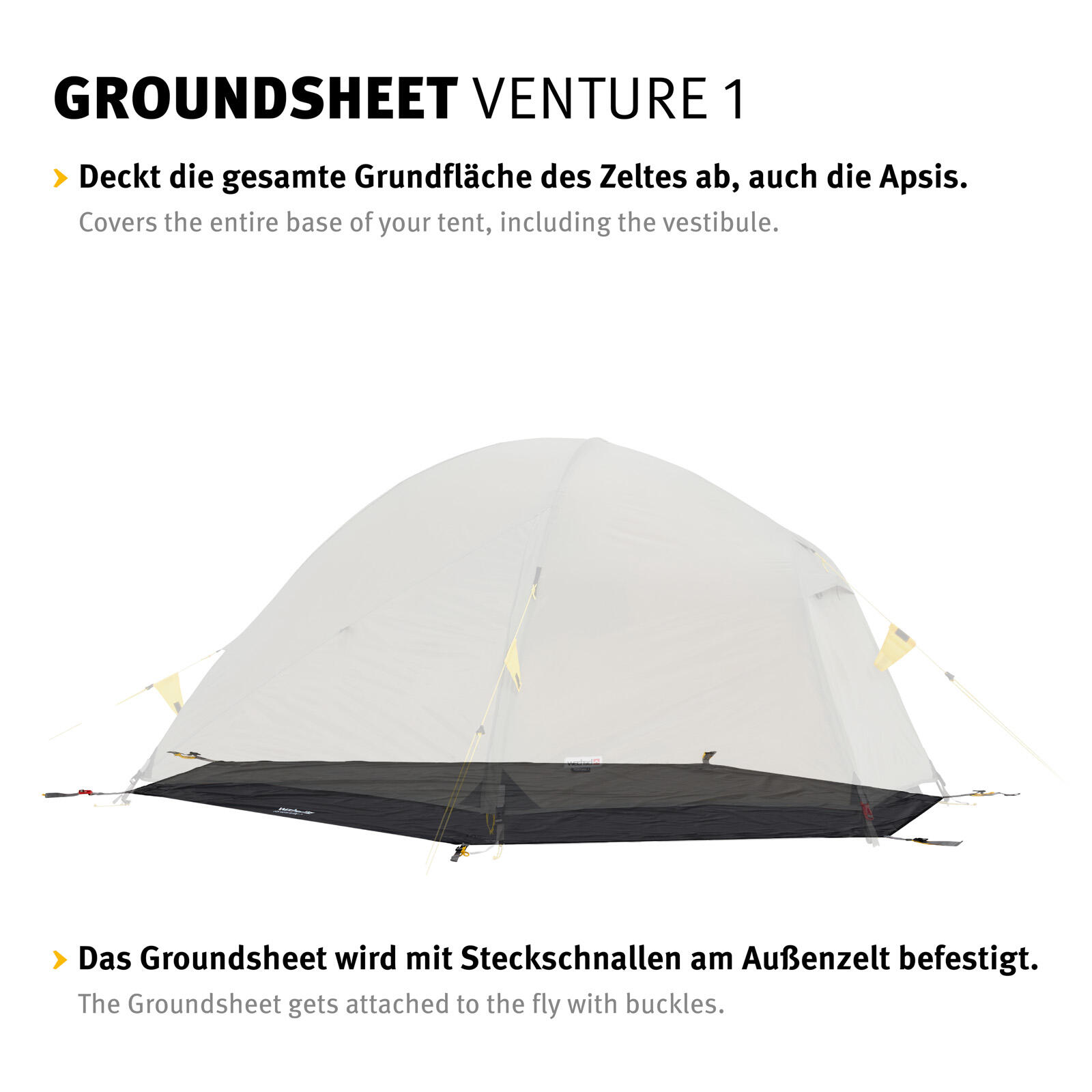 Groundsheet Für Venture 1 Zusätzlicher Zeltboden Camping Plane Passgenau 3/4