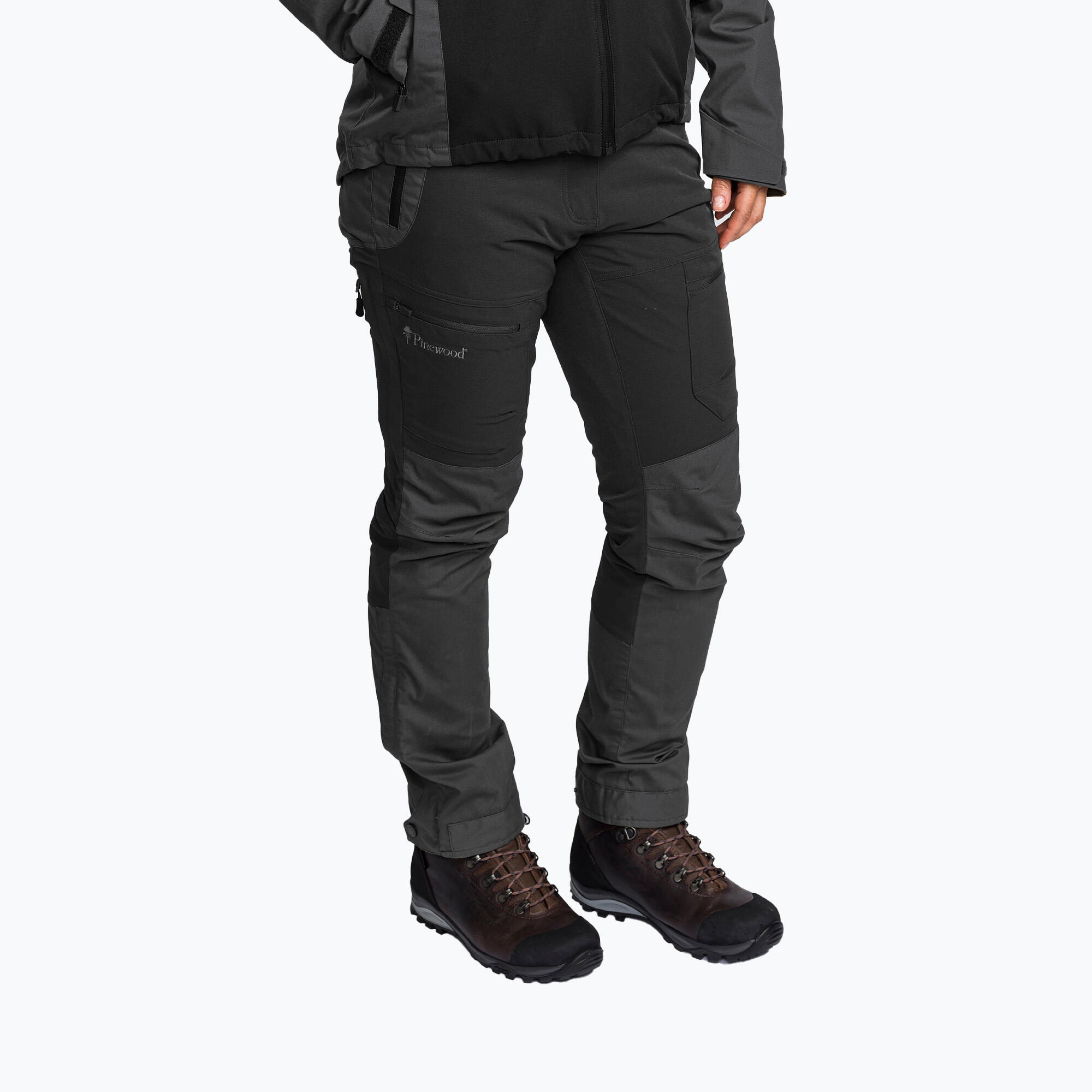 Pantalon à membrane pour femme Pinewood Finnveden Hybrid noir/anthracite 38 2/5