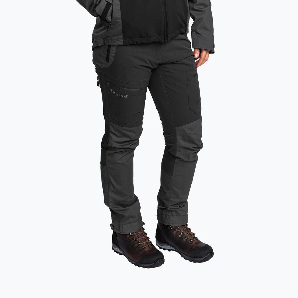 Spodnie z membraną damskie Pinewood Finnveden Hybrid black/d.anthracite 38