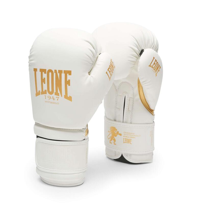 Guantes de Boxeo Leone1947 White&Gold blanco