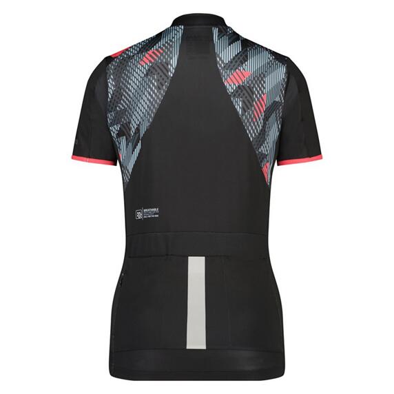 SHIMANO Maillot manches courtes zippé W's SAGAMI, noir-bleu