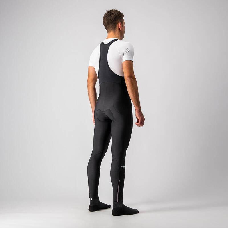 Pantaloni lungi ciclism pentru barbati cu bretele Entrata bibtights - negru