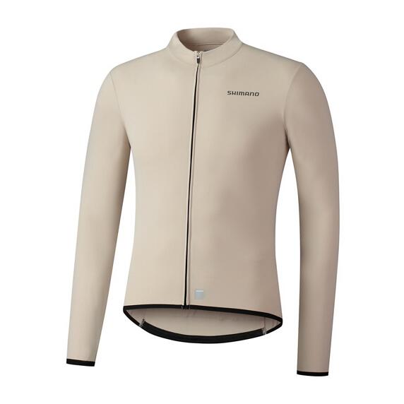 Shimano Vertex Thermal heren fietsshirt met lange mouwen Beige