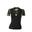 T-SHIRT SCOLLO A V LIGHT FITNESS UNISEX IN FIBRA DI DRYARN NERA E GIALLA