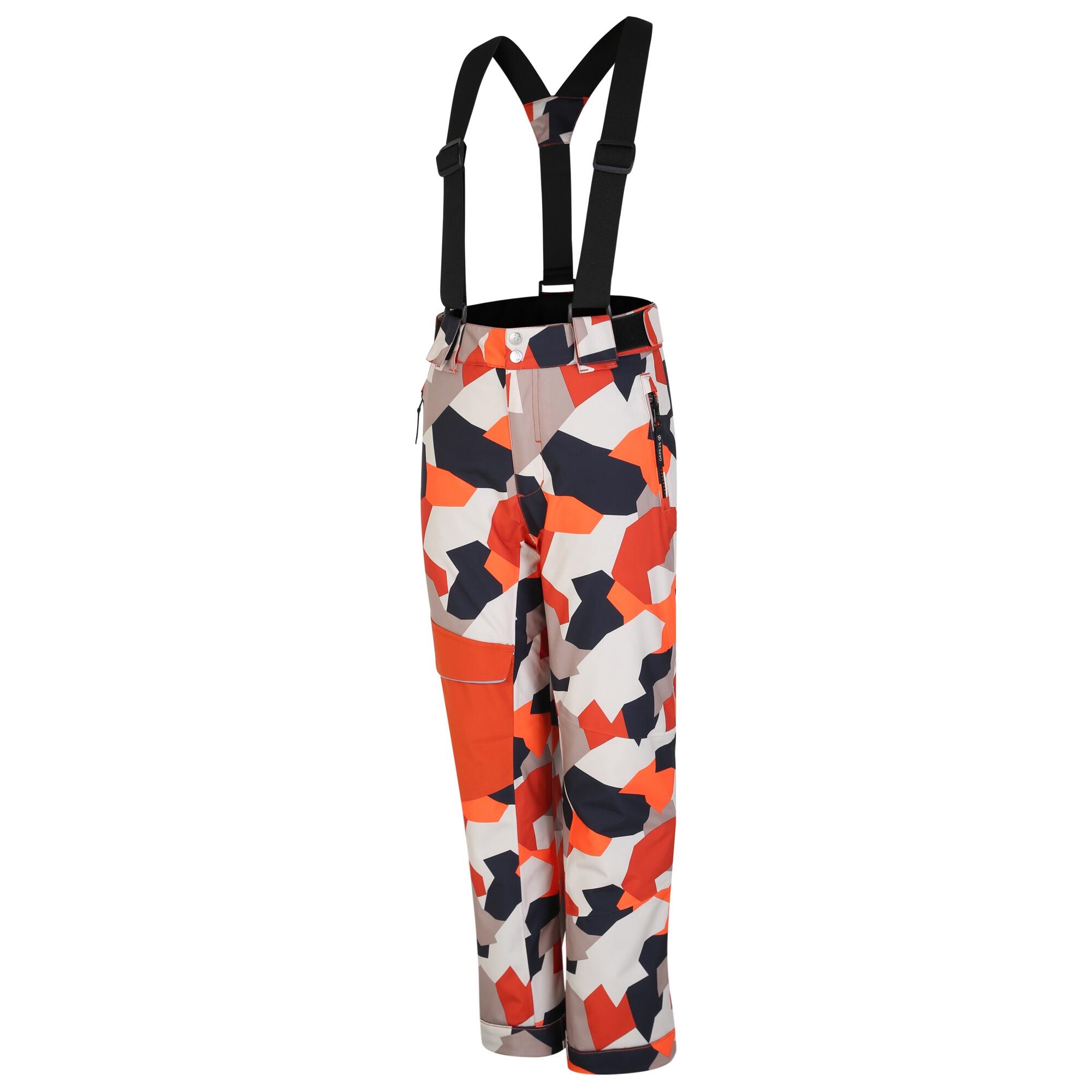 Childrens/Kids Pow Camo Ski Trousers (Puffins Orange) 3/5