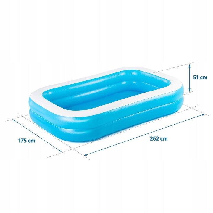 262 x 175 x 51 cm Bestway Piscine Familiale rectangle