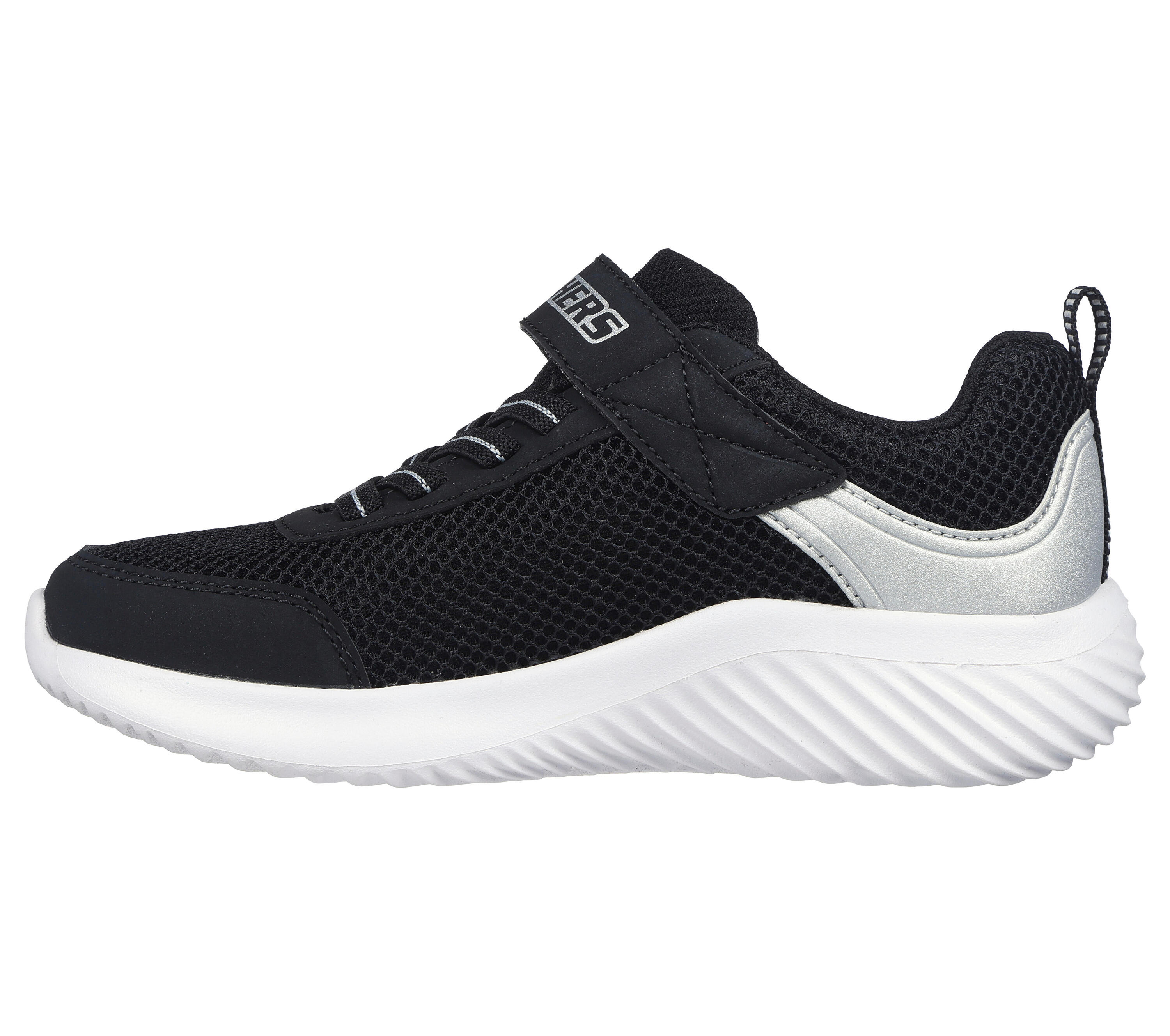 SKECHERS Enfants BOUNDER-TECH Sneakers Noir / Noir / Argentin 4/5