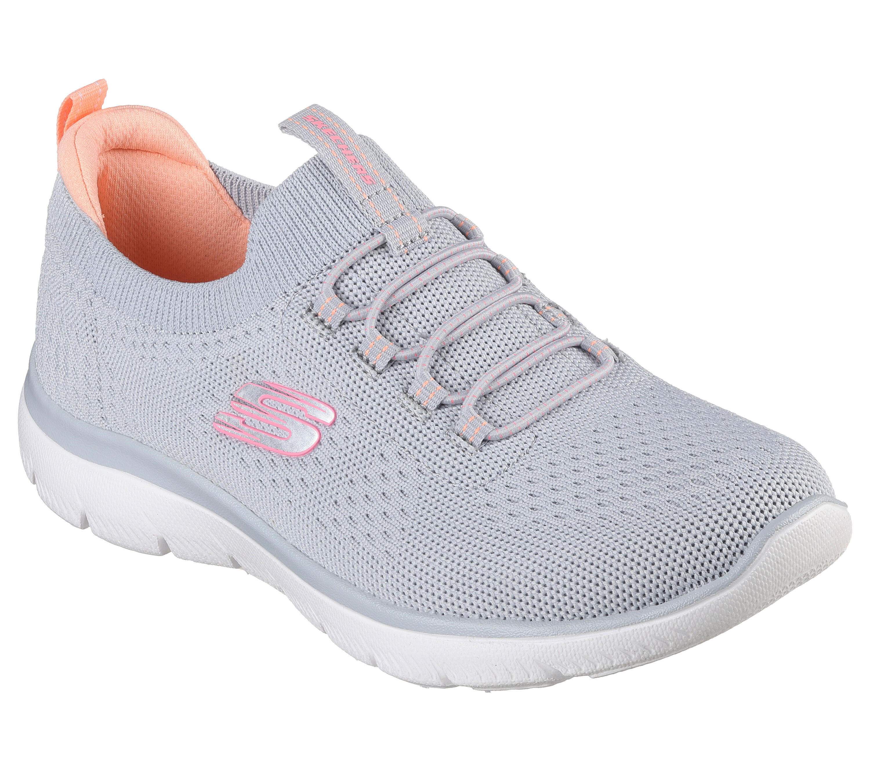 SKECHERS SKECHERS Donna SUMMITS TOP PLAYER Slip-On Grigio / Rosato fucsia / Corallo