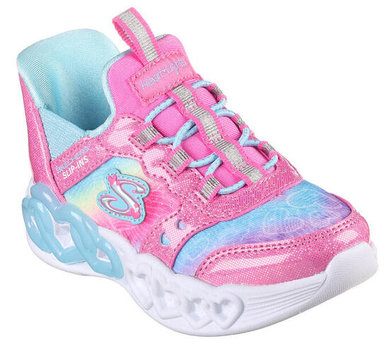 SKECHERS Enfants INFINITE HEART LIGHTS ETERNAL SHIMMER Sneakers Rose vif