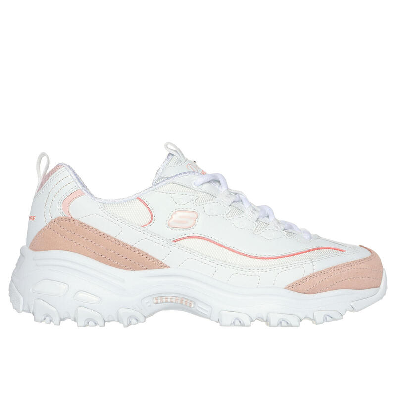 SKECHERS Donna D'LITES NEW HEAT Sneakers Bianco / Bianco / Arancione