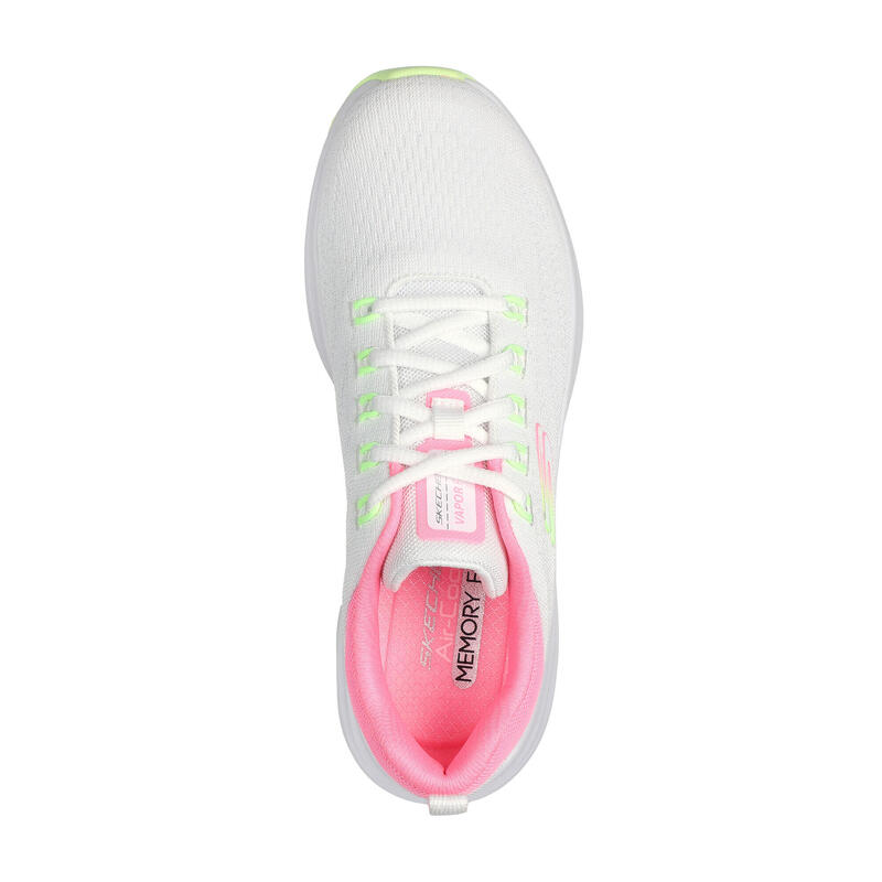 SKECHERS Donna VAPOR FOAM Sneakers Nero / Bianco / Rosato fucsia / Lime