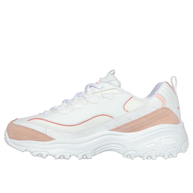 SKECHERS Donna D'LITES NEW HEAT Sneakers Bianco / Bianco / Arancione