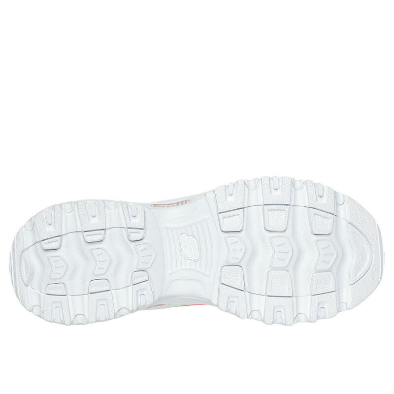 SKECHERS Donna D'LITES NEW HEAT Sneakers Bianco / Bianco / Arancione