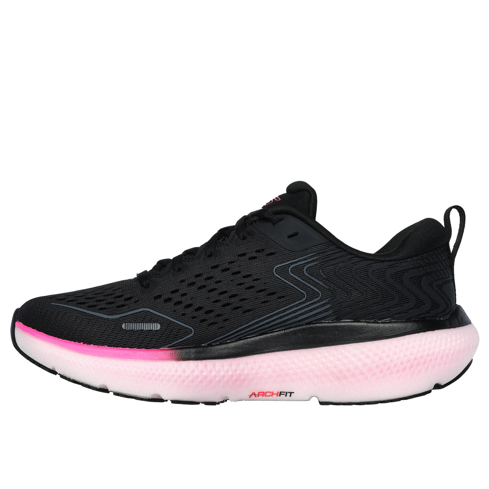 SKECHERS GO RUN RIDE 11 Scarpe da corsa da donna Nero / Rosa caldo