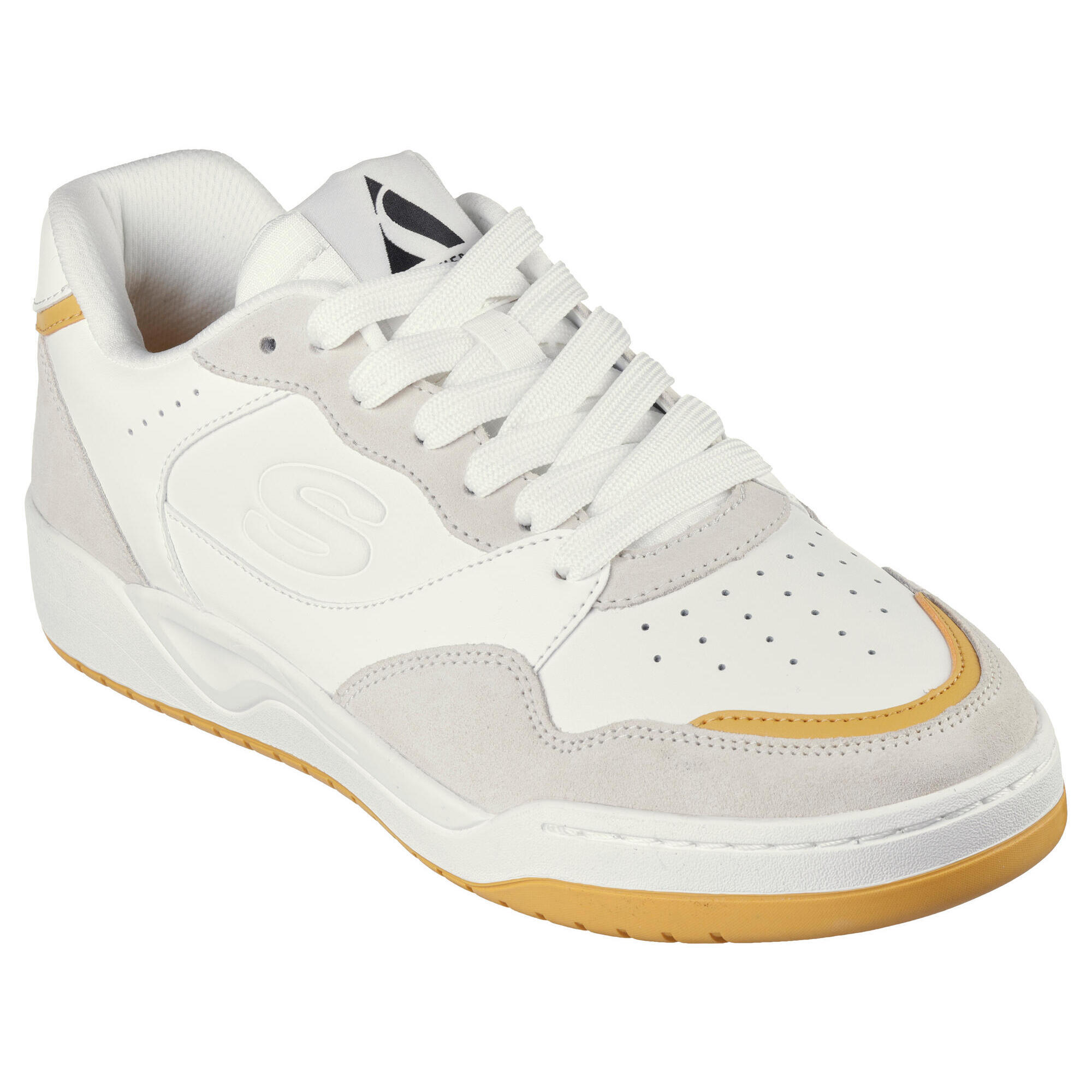 Skechers - Skechers Homme Koopa Volley Low Lifestyle Sneakers Blanc - Baskets - Blanc|jaune - 45 - Decathlon