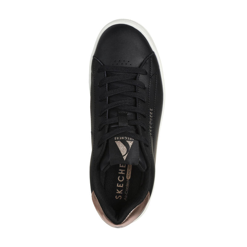 SKECHERS Dames UNO COURT COURTED AIR Sneakers Zwart / Roze Zwart / Roze goud