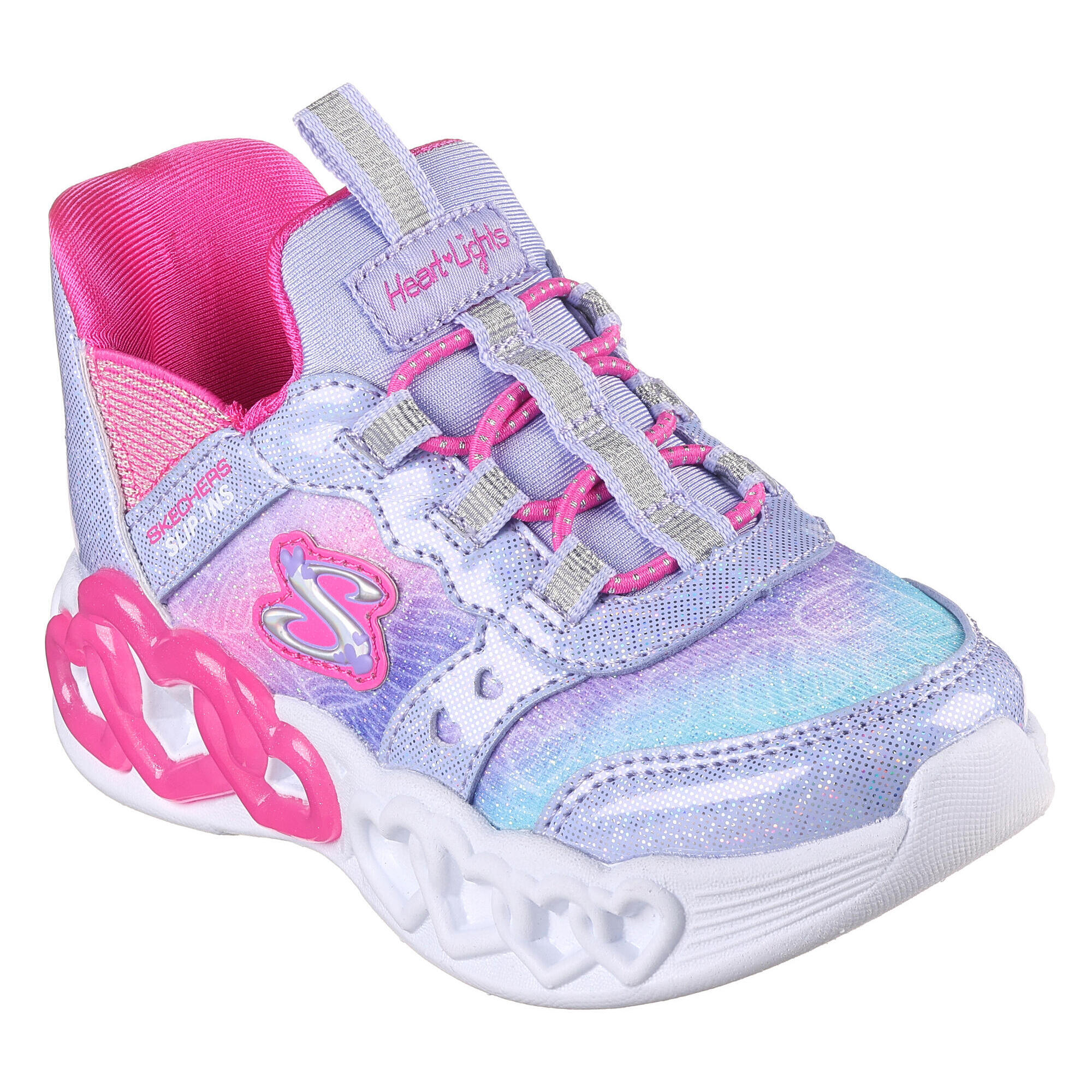 SKECHERS Children's INFINITE HEART LIGHTS ETERNAL SHIMMER Sneakers Lavender