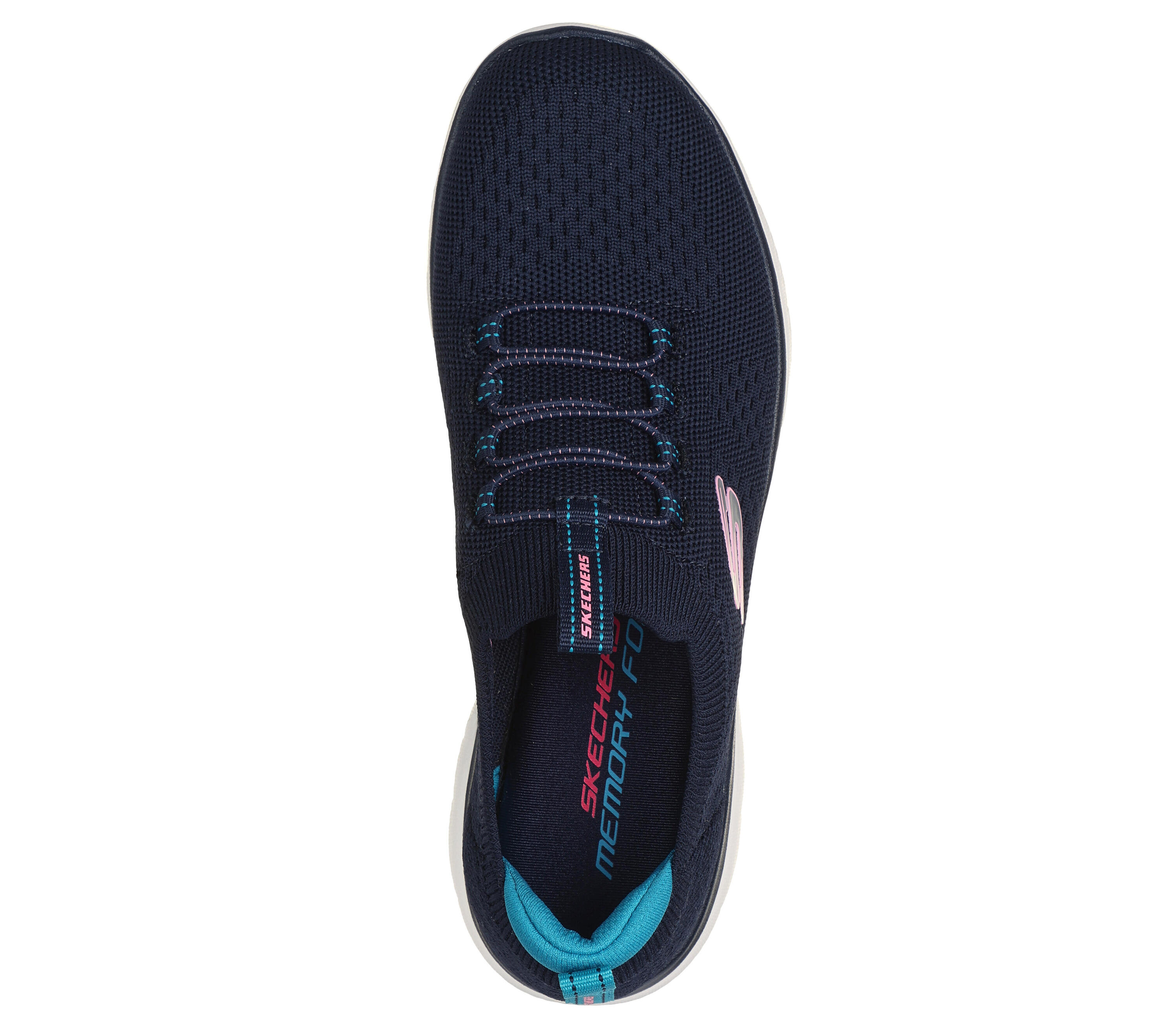 SKECHERS Femme SUMMITS TOP PLAYER À enfiler Bleu marine / Sarcelle / Rose 2/7