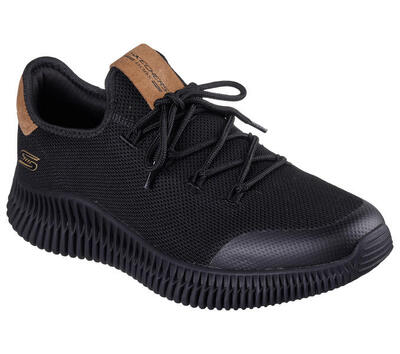 SKECHERS Uomo BOBS GEO CITY DAPPER Slip-On Nero