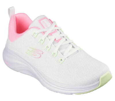 Skechers dames vapor foam sneakers zwart / wit / pink / limoen