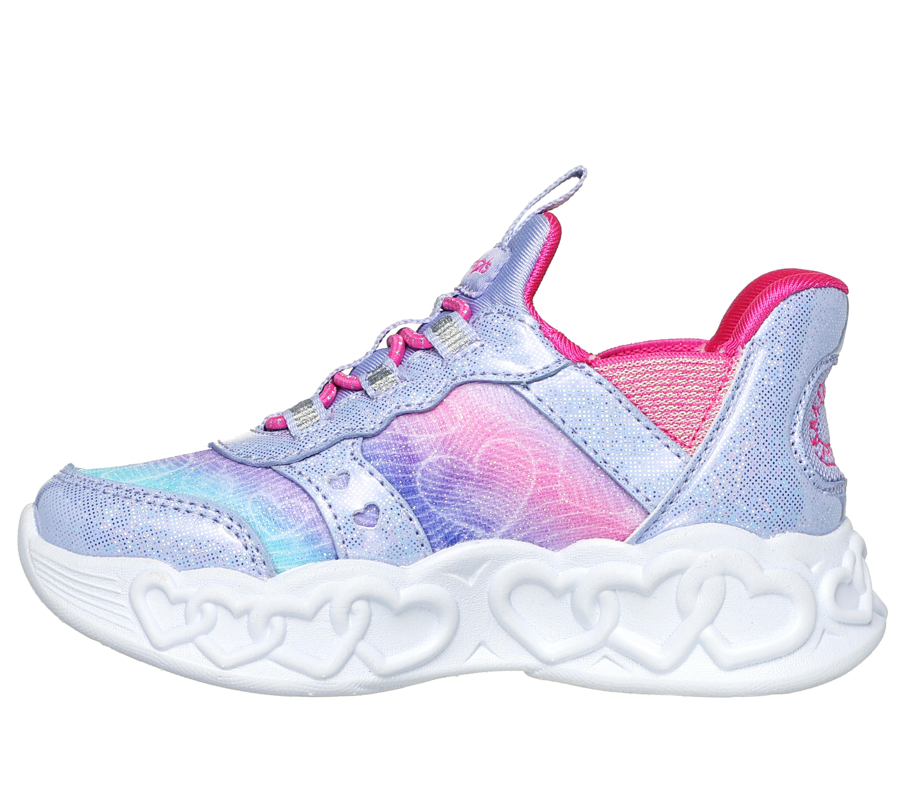 SKECHERS Enfants INFINITE HEART LIGHTS ETERNAL SHIMMER Sneakers Lavande 4/5