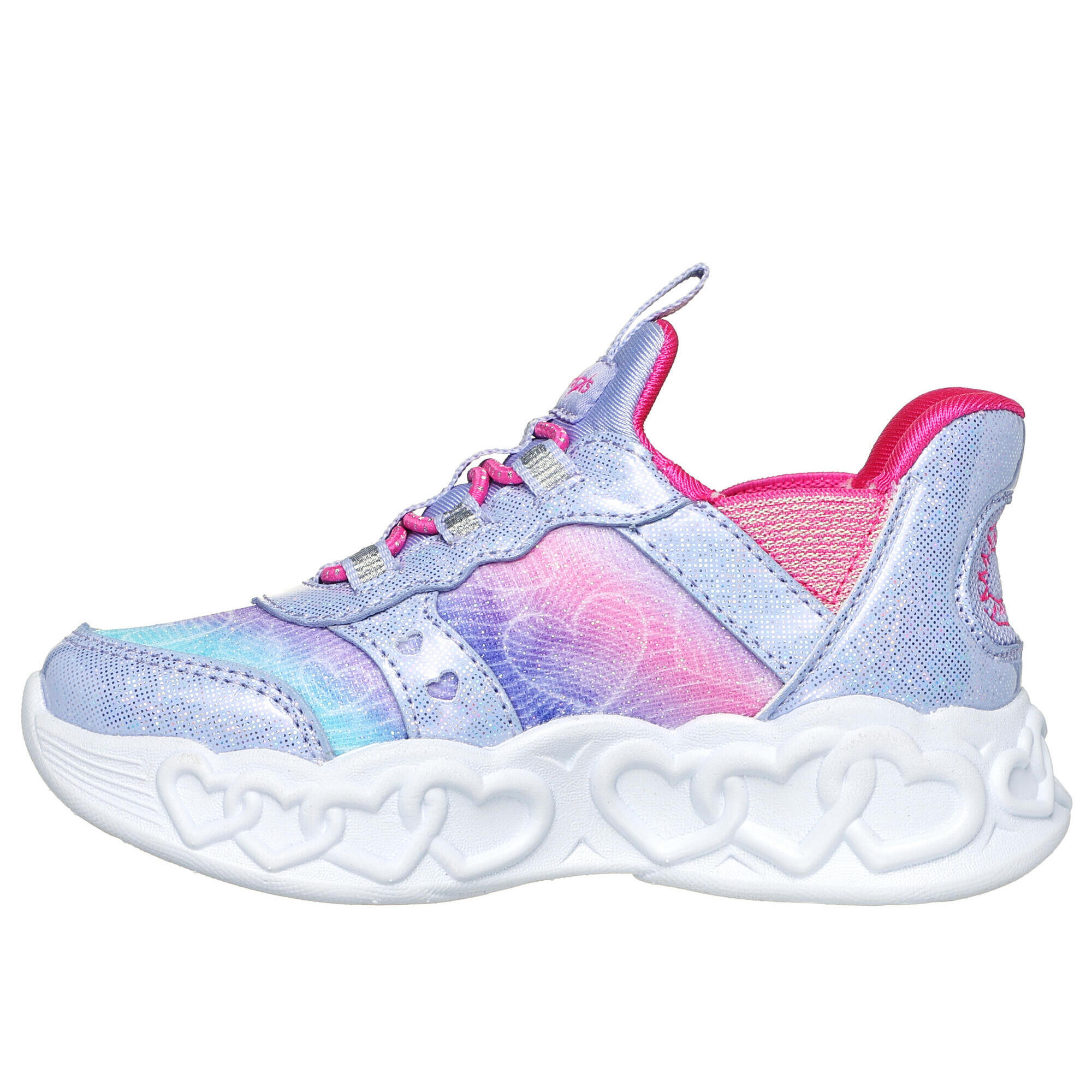 SKECHERS Children's INFINITE HEART LIGHTS ETERNAL SHIMMER Sneakers Lavender