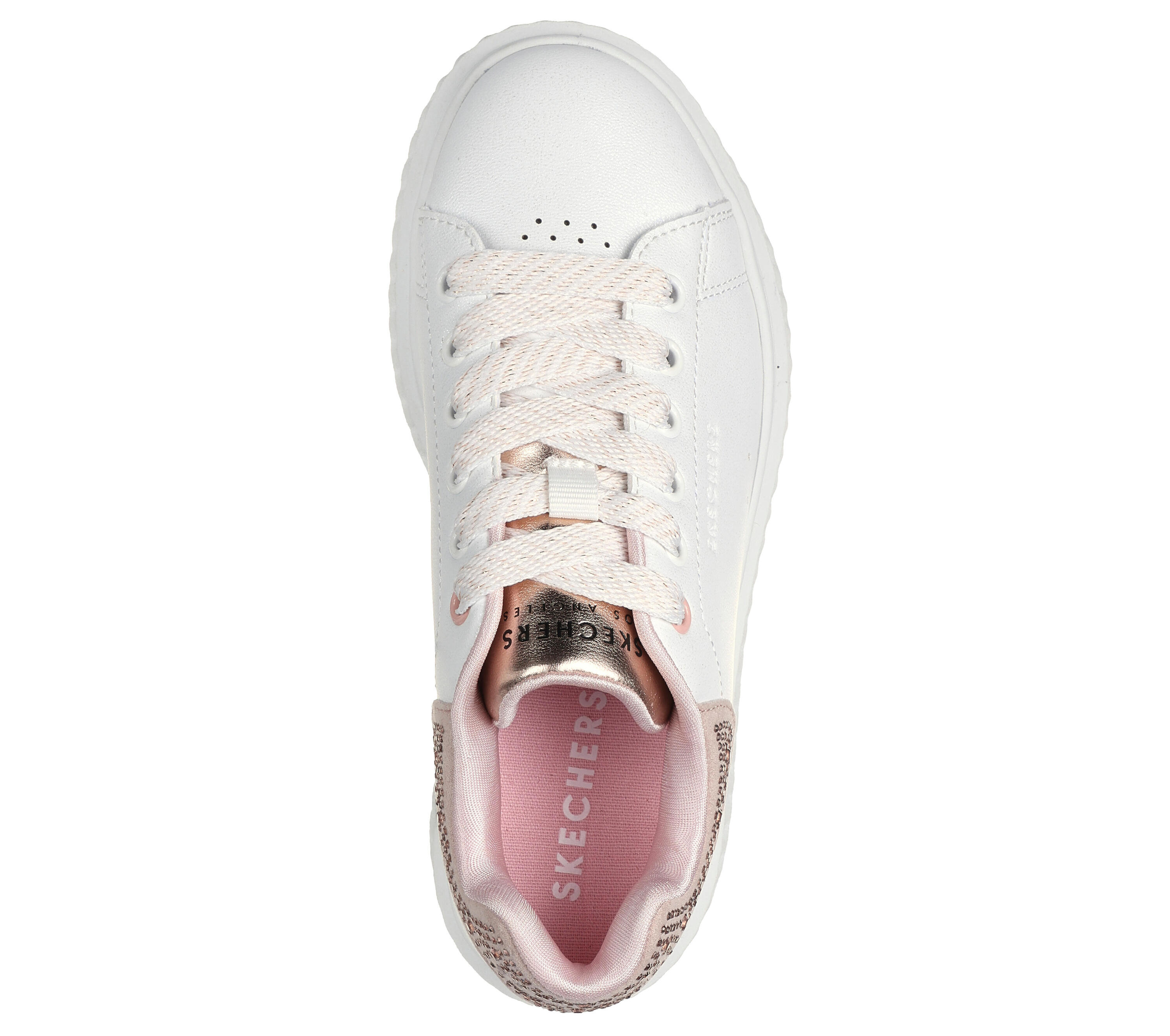 SKECHERS Enfants HI RIDGE Sneakers Blanc / Bleu Blanc / Rose 2/5