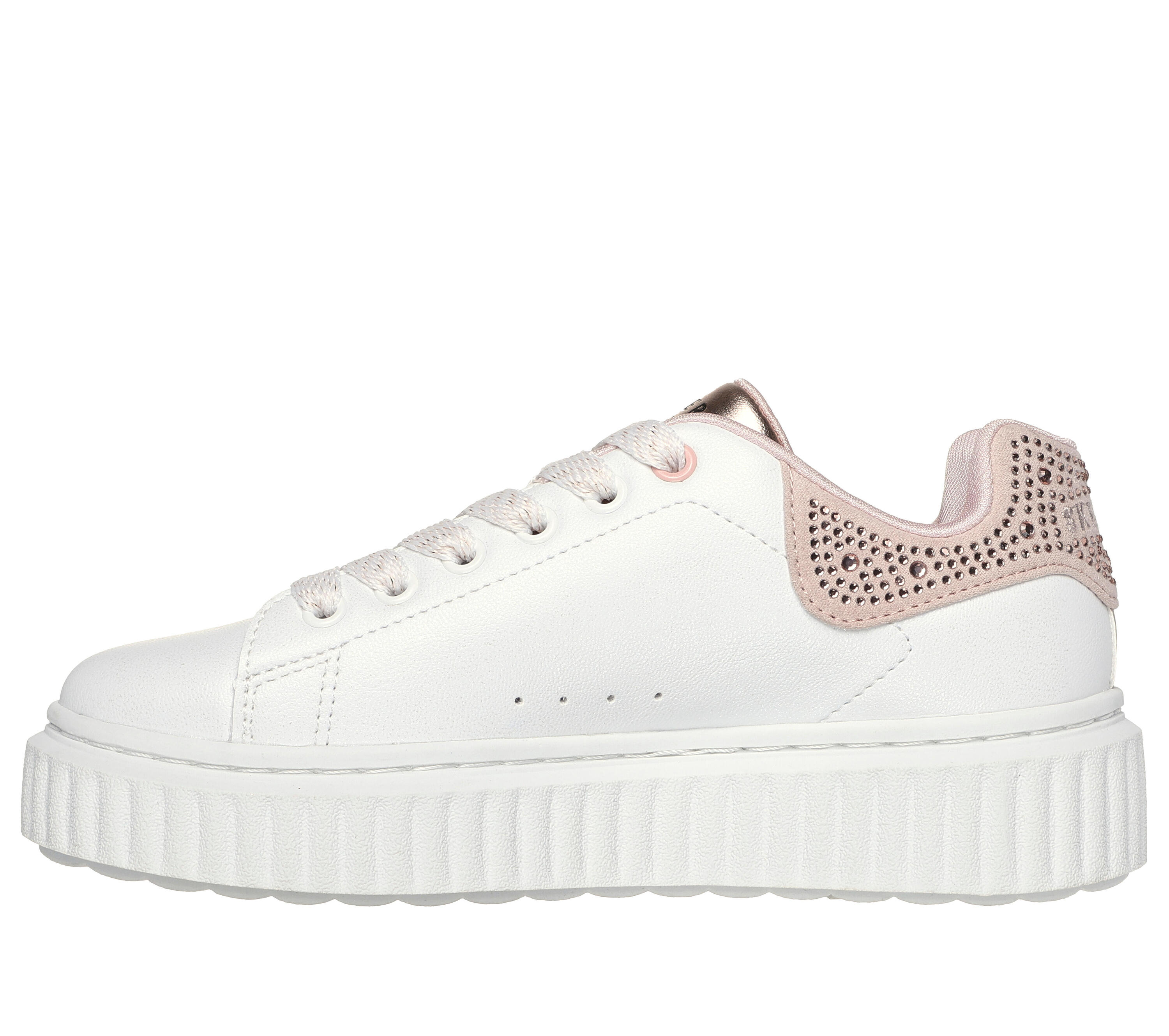 SKECHERS Enfants HI RIDGE Sneakers Blanc / Bleu Blanc / Rose 4/5