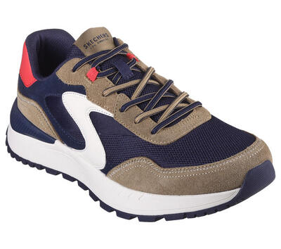 Skechers heren fury fury lace low sneakers bruin