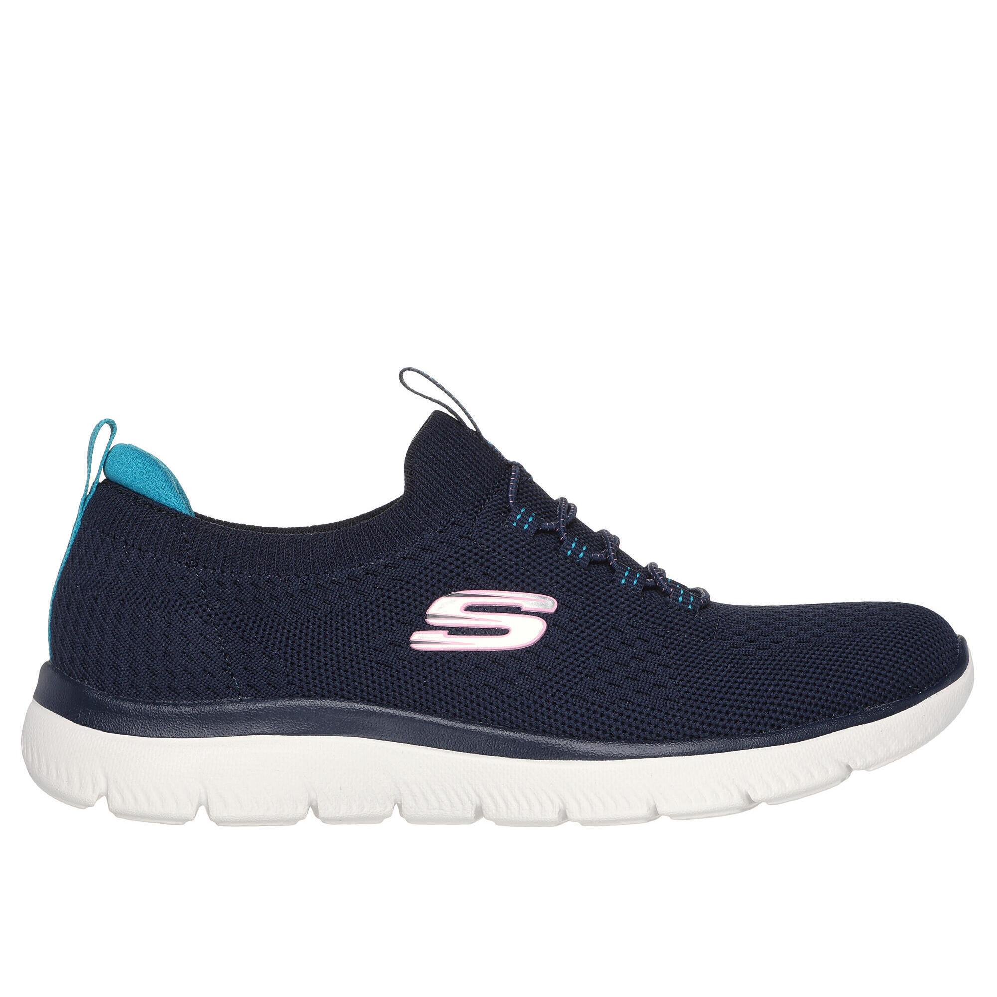 SKECHERS SUMMITS TOP PLAYER Pull-On donna blu navy / verde acqua / rosa