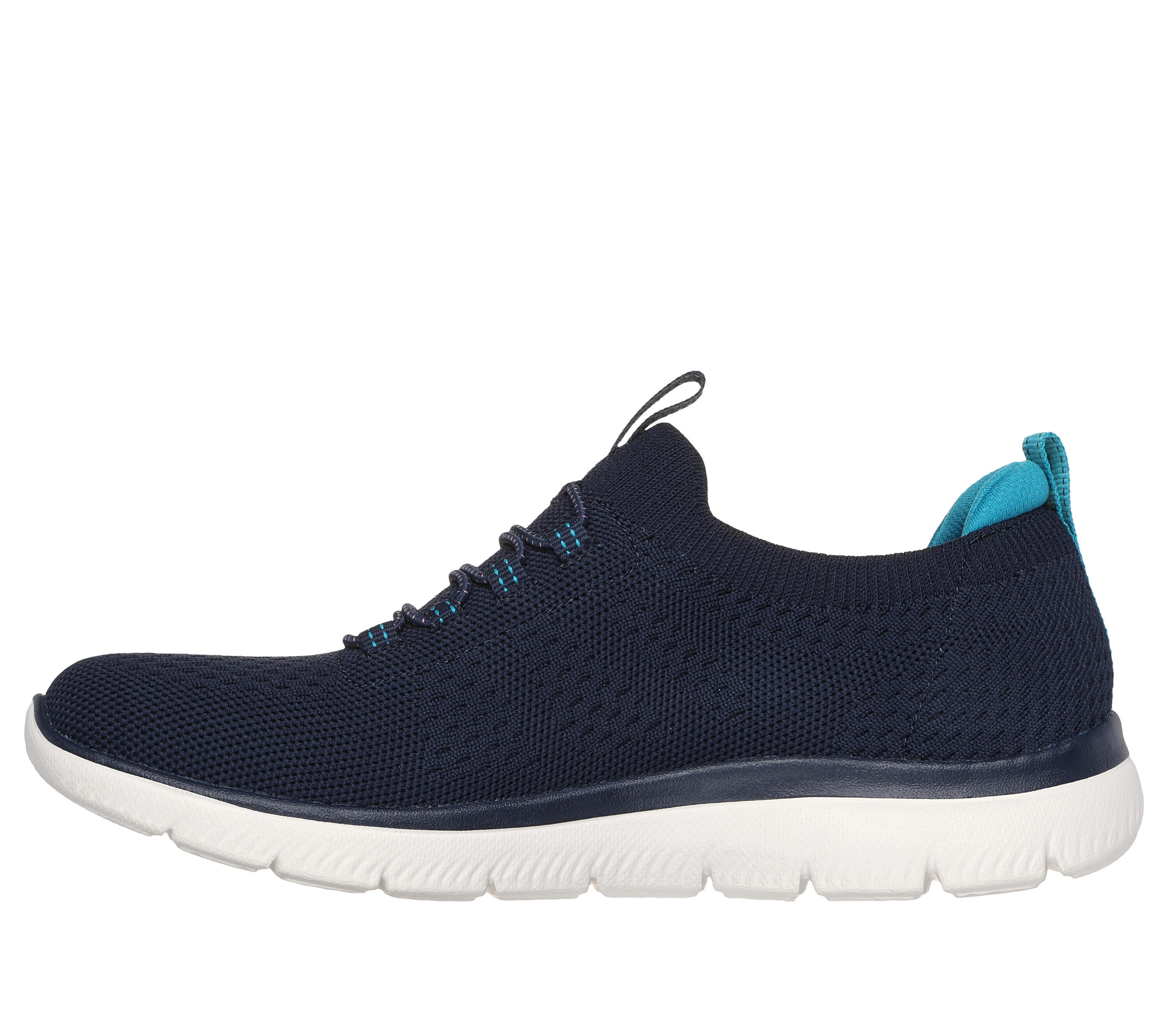SKECHERS Femme SUMMITS TOP PLAYER À enfiler Bleu marine / Sarcelle / Rose 4/7