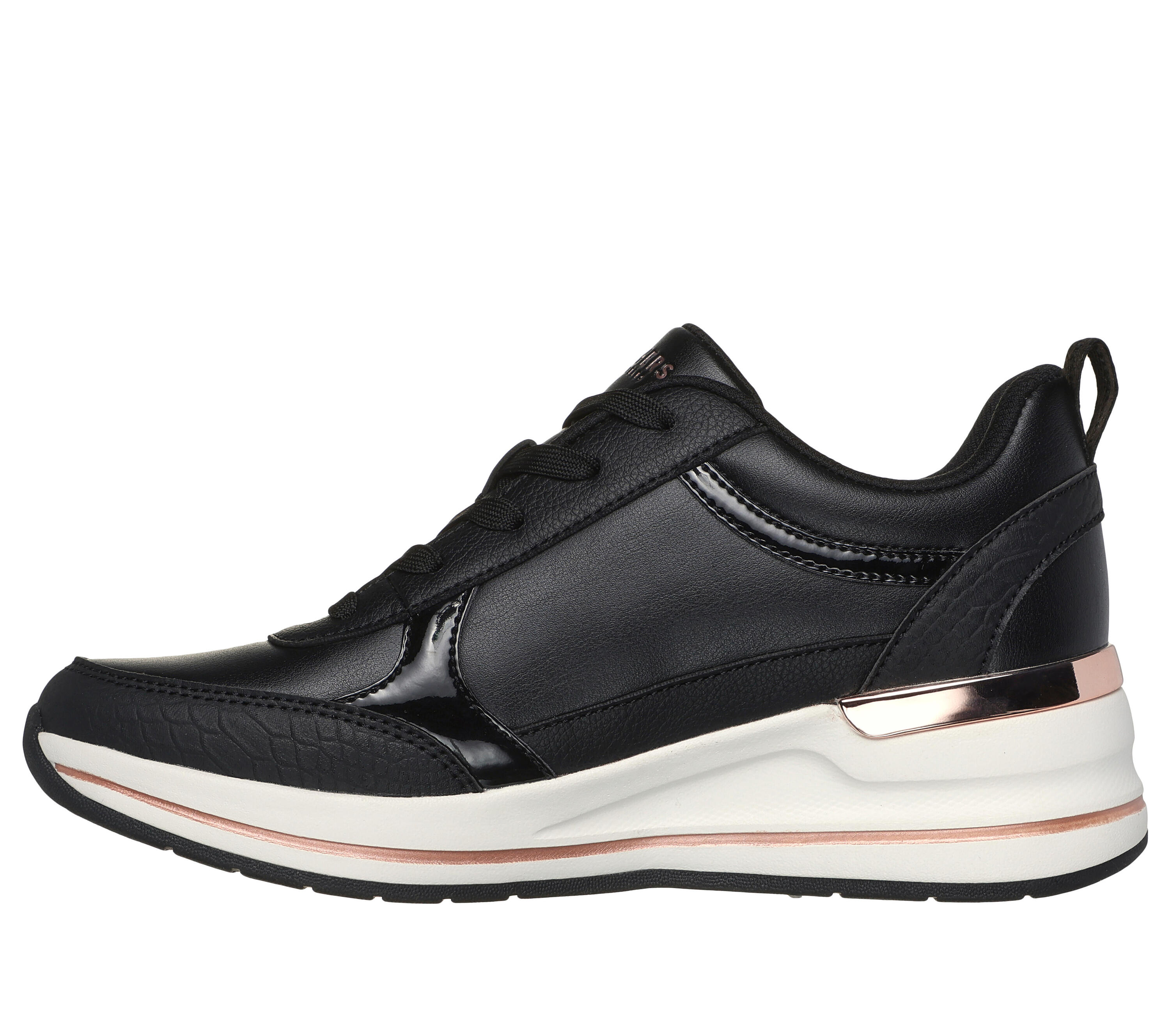 SKECHERS Donna BILLION 2 FINE SHINE Sneakers Nero 4/5