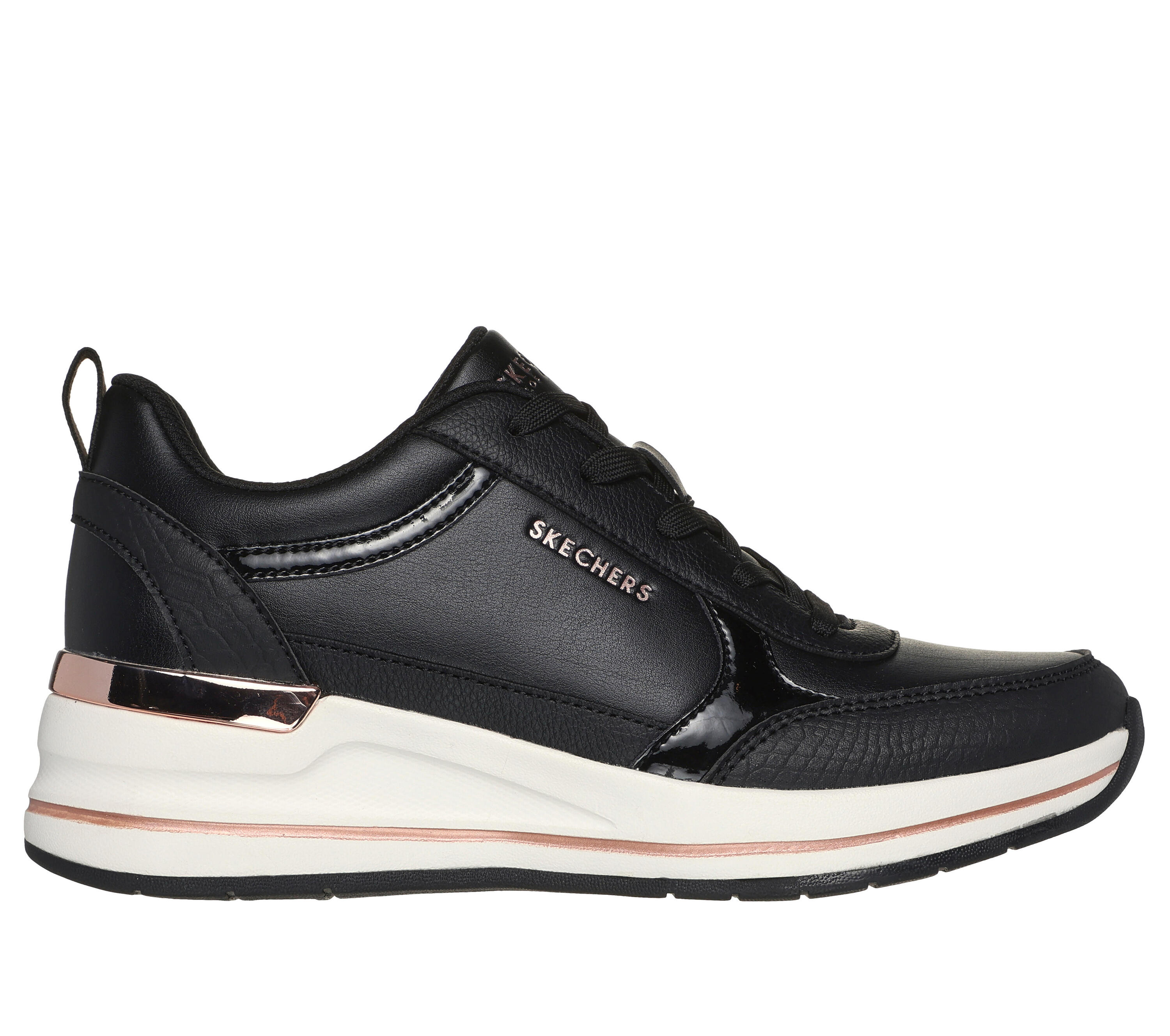 Sapatilhas femininas Skechers Billion Preto. 5/7