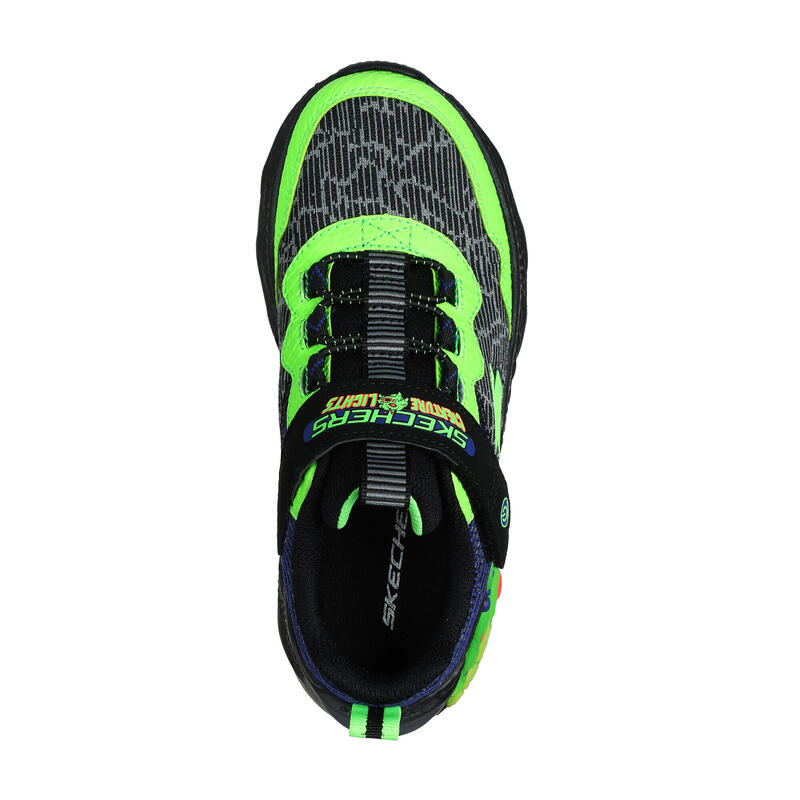 SKECHERS Enfants CREATURE-LIGHTS Sneakers Noir / Noir / Lime