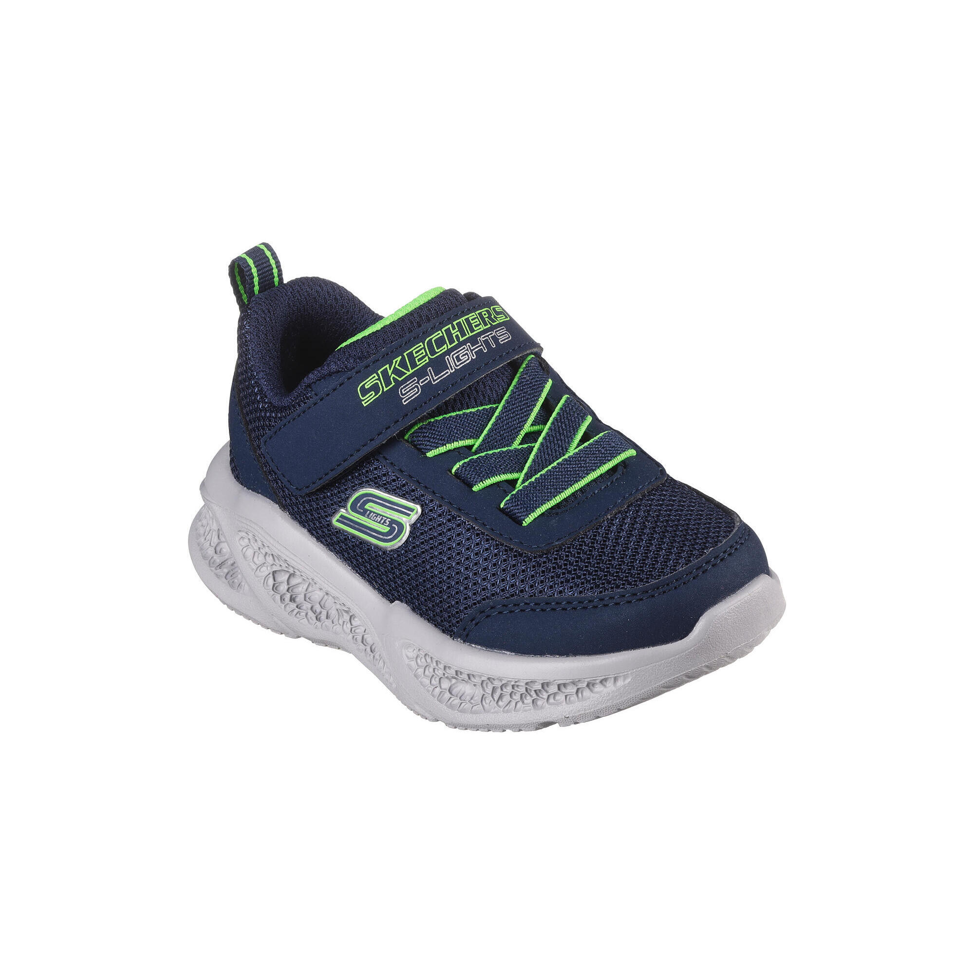 SKECHERS Children SKECHERS METEOR-LIGHTS Sneakers Black / Navy / Lime