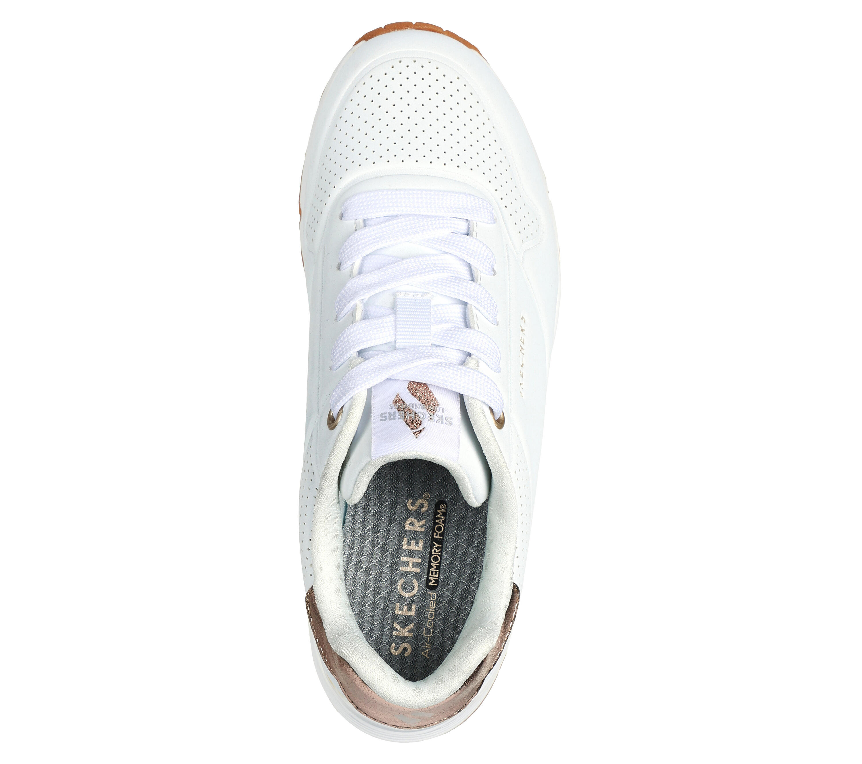 SKECHERS Bambini UNO GEN1 SHIMMER AWAY Sneakers Rosato Bianco 2/5