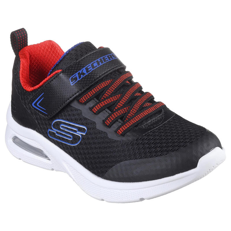 SKECHERS Enfants MICROSPEC MAX Sneakers Noir / Rouge / Noir / Rouge / Bleu