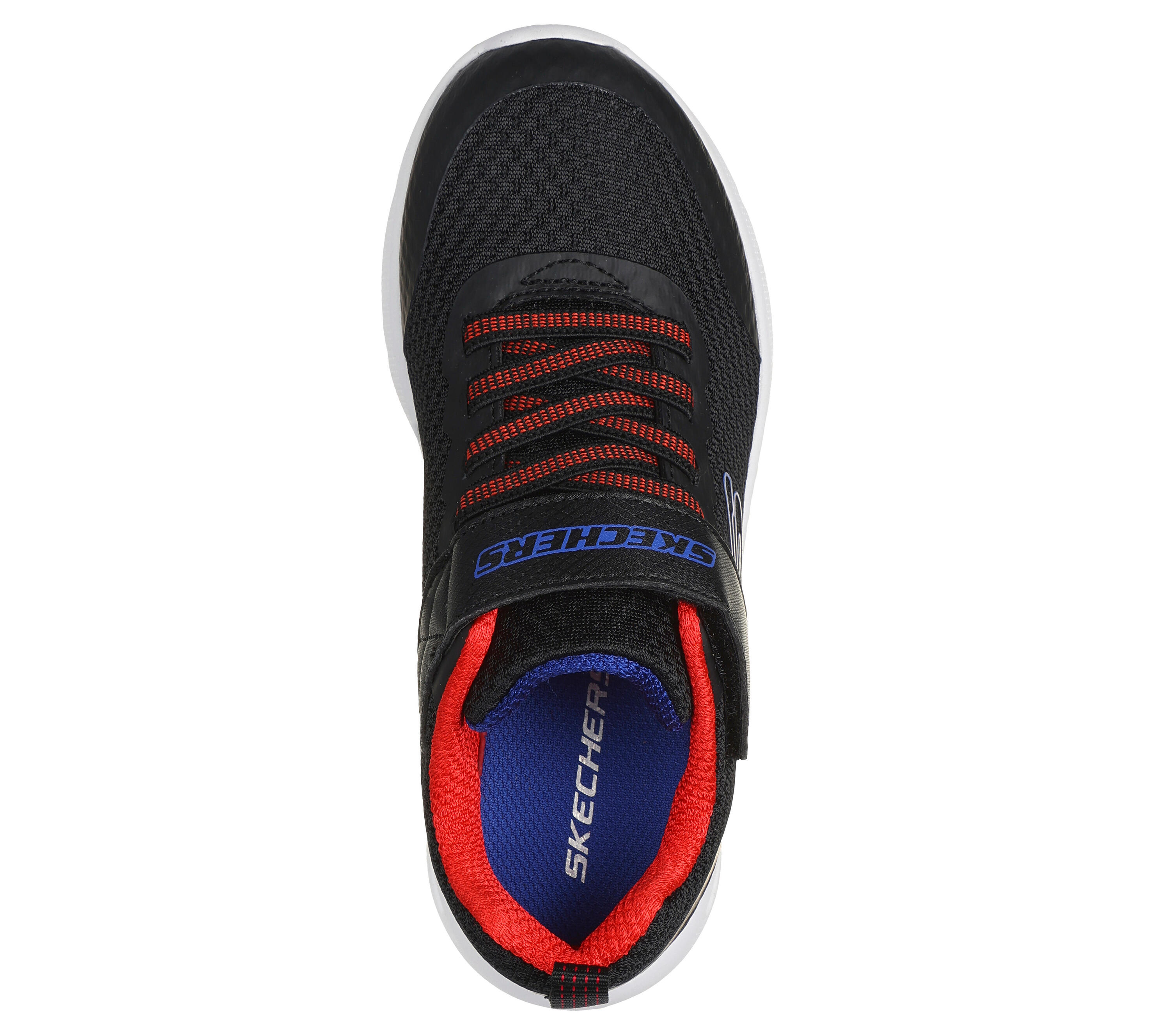 SKECHERS Kinderen MICROSPEC MAX Sneakers Zwart / Rood / Zwart / Rood / Blauw 2/5