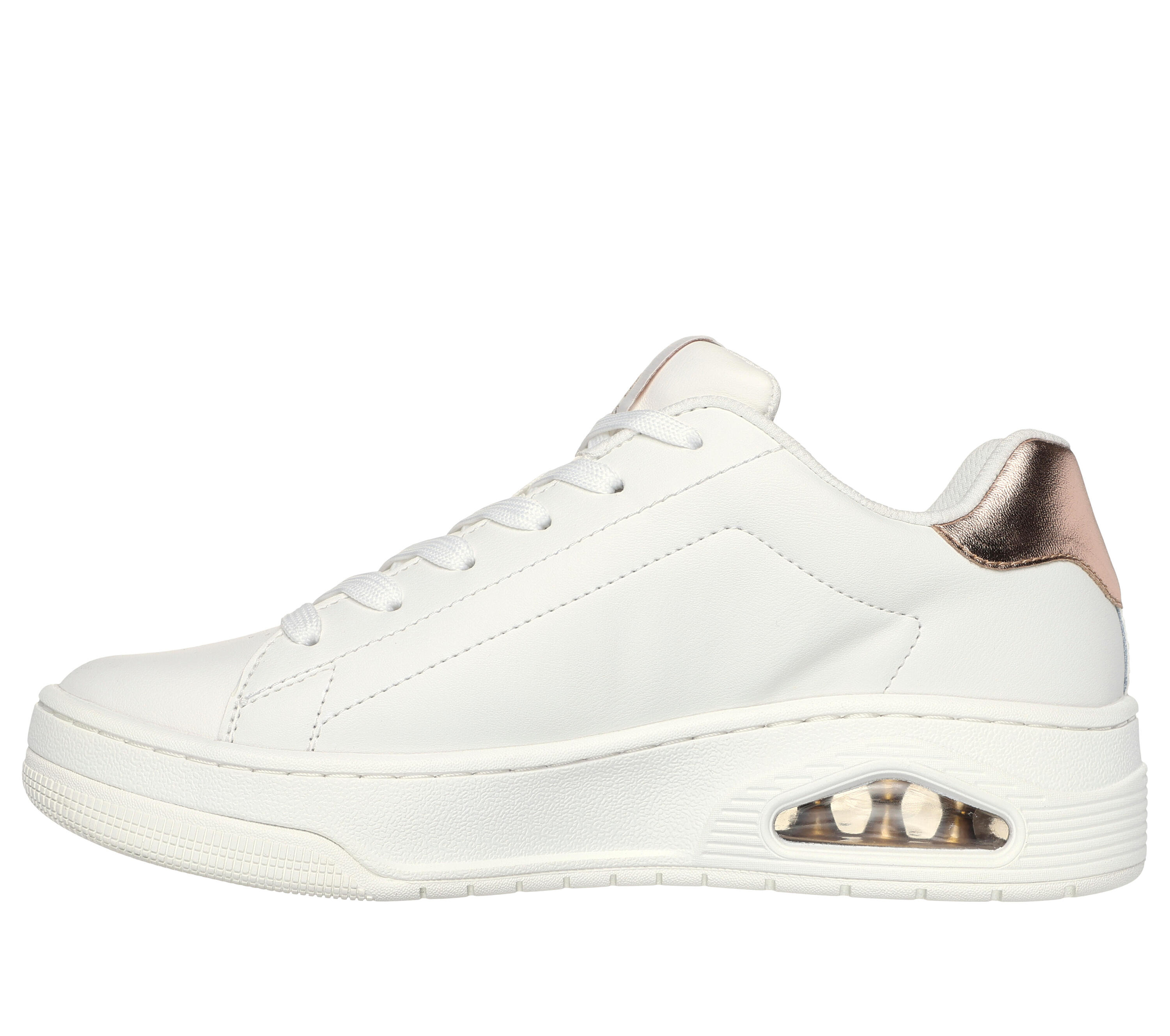 Chaussures Skechers Uno Court Courted Air blanches lifestyle 4/5