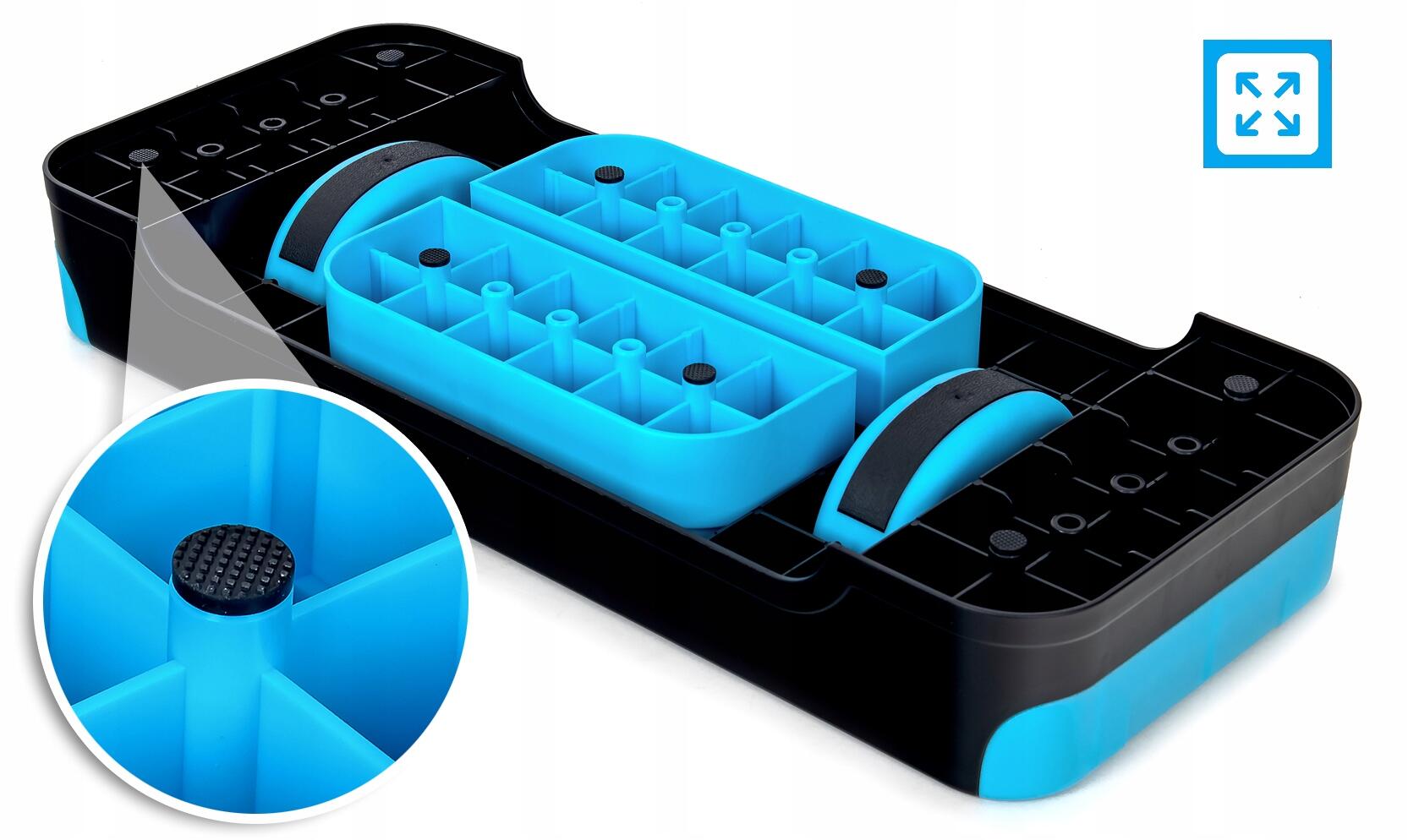 Step fitness trzystopniowy balansujący 2w1 Sapphire SG-058 10/15/20cm do 100kg 6/7