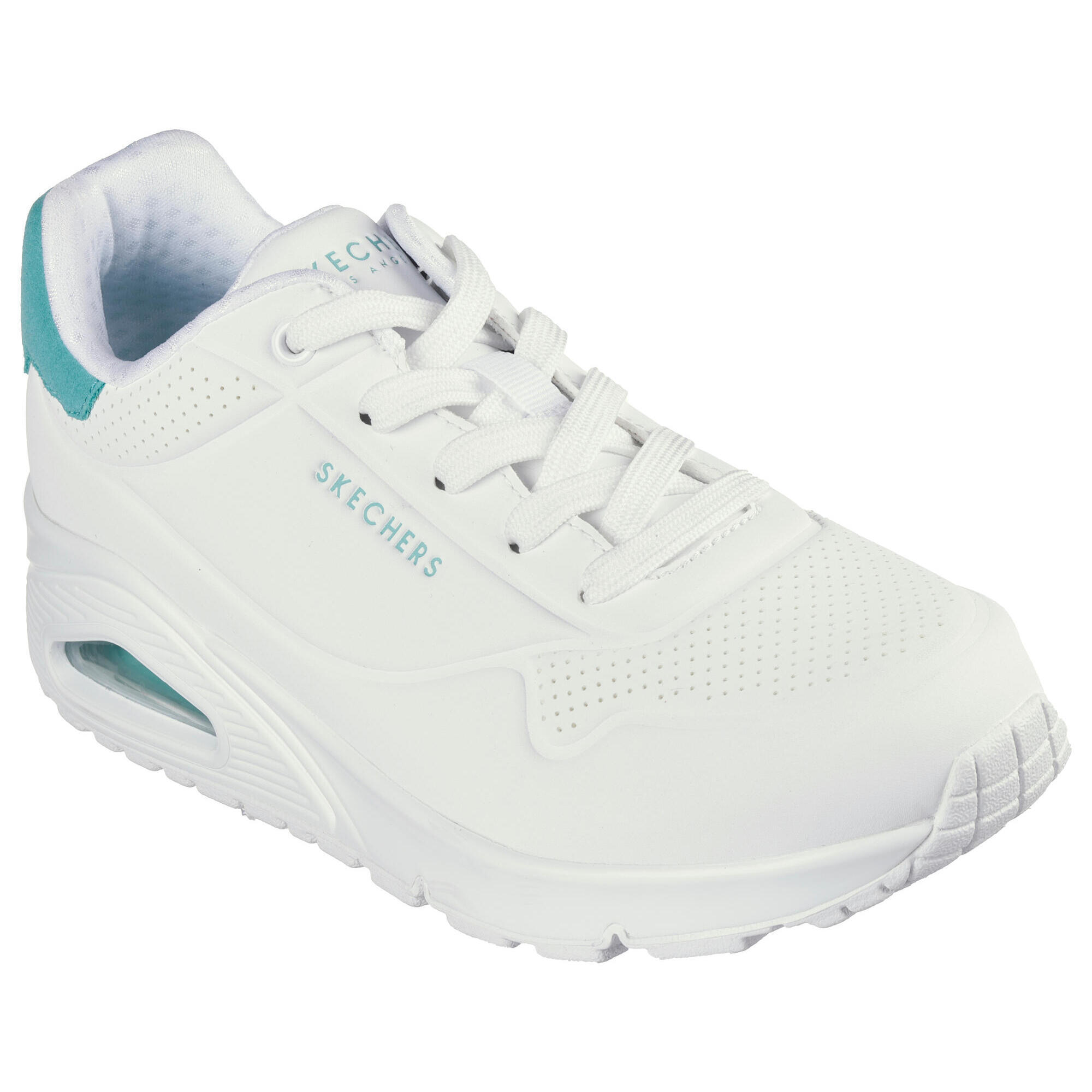 Skechers - Skechers Femme Uno Pop Back Sneakers Blanc / Vert Menthe - Baskets - Blanc - 36,5 - Decathlon