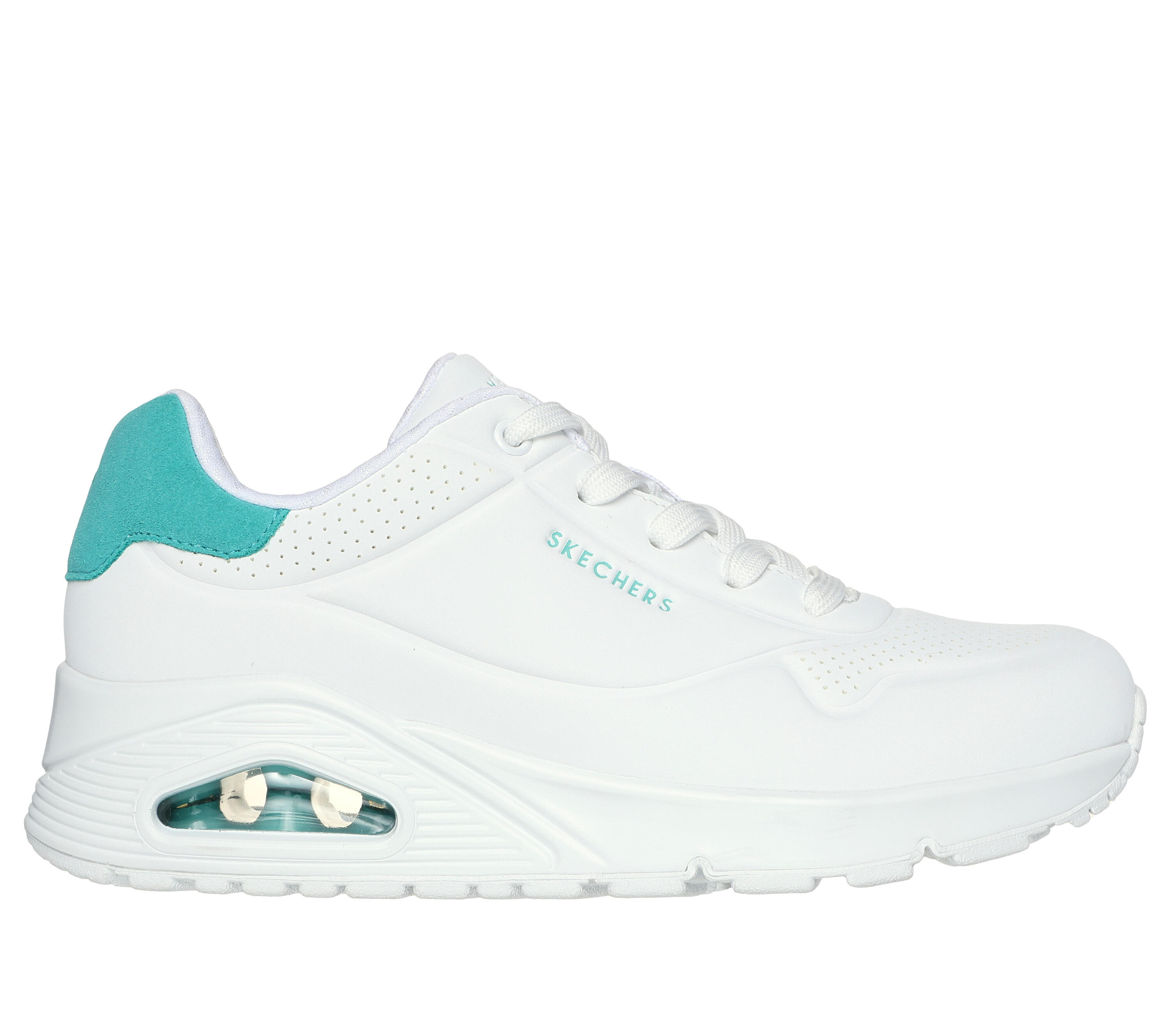 SKECHERS Donna UNO POP BACK Sneakers Bianco / Verde menta 5/5
